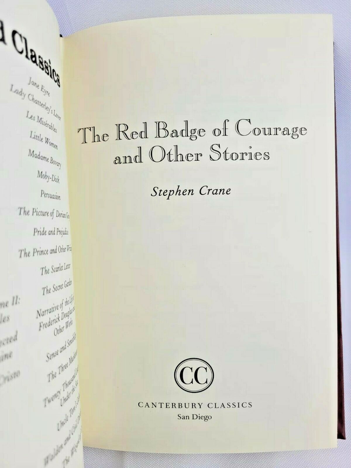 THE RED BADGE OF COURAGE & OTHER STORIES Stephen Crane Flexi Bound Faux Leather