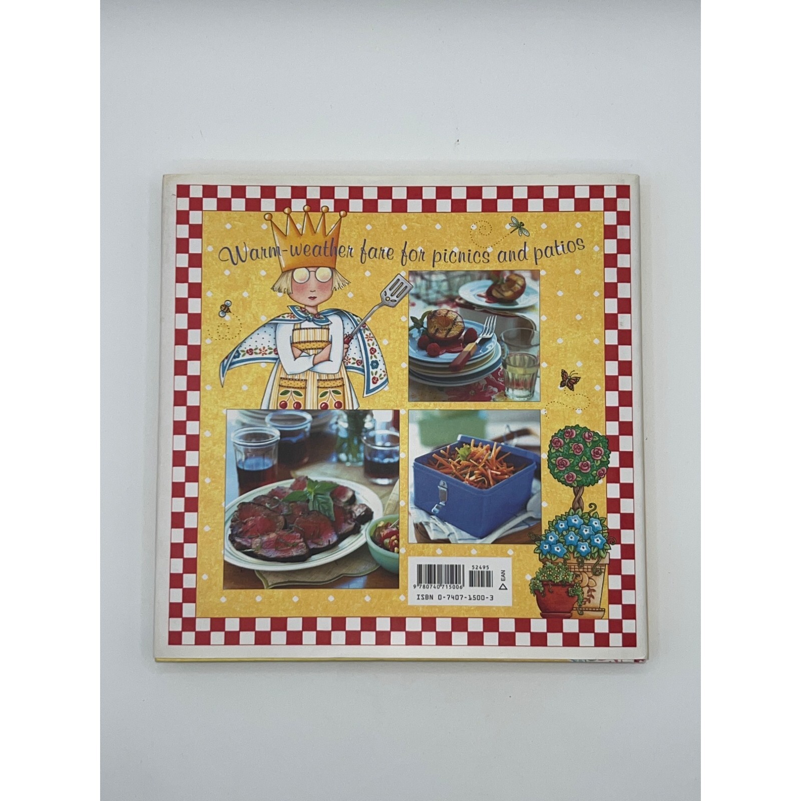 Mary Englebreit dining out cookbook 10.25×10.25×0.75