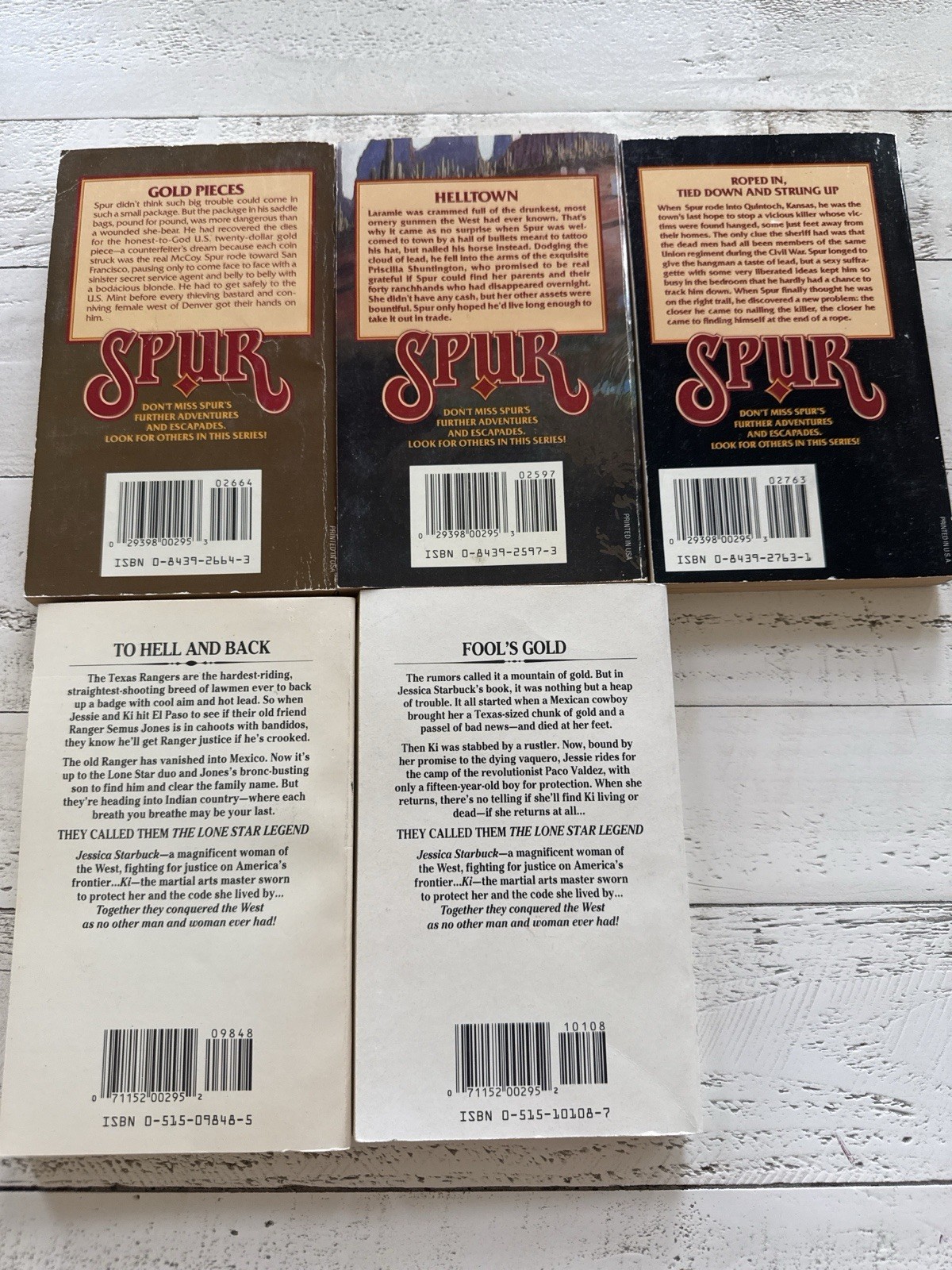 Spur & Lone Star Western 5 PB Lot Dirk Fletcher Wesley Ellis Action Western