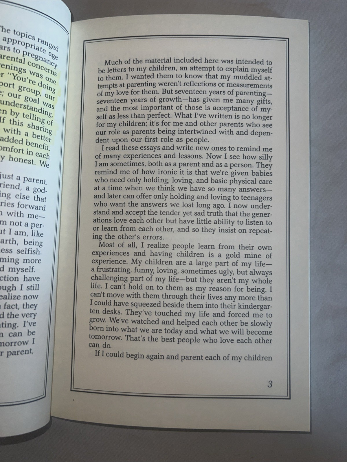 GROWING UP WITH MY CHILDREN: REFLECTIONS OF A By Ellen Walker – LIKE NEW