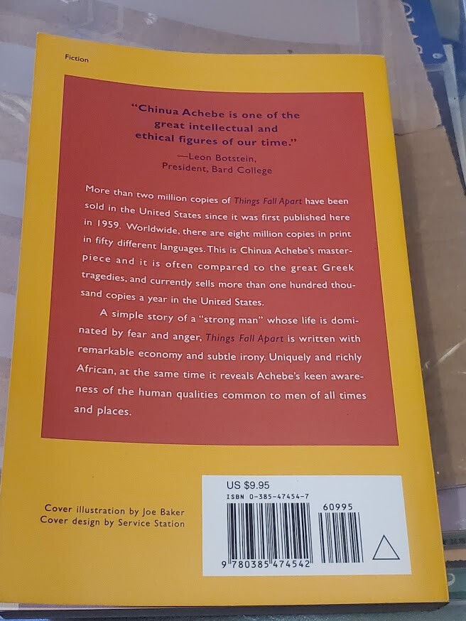 Things Fall Apart by Chinua Acebe (Paperback) (Nigeria/European Colonial Life)
