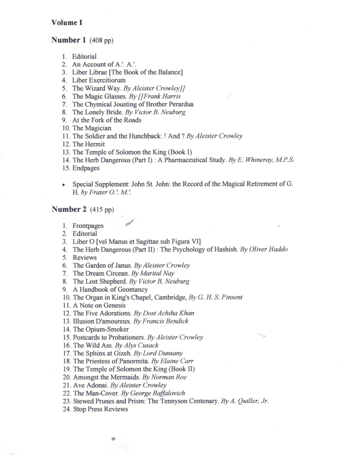 The Equinox magazine Vol 1 complete on CD/USB (Rosicrucian Crowley Thelema)