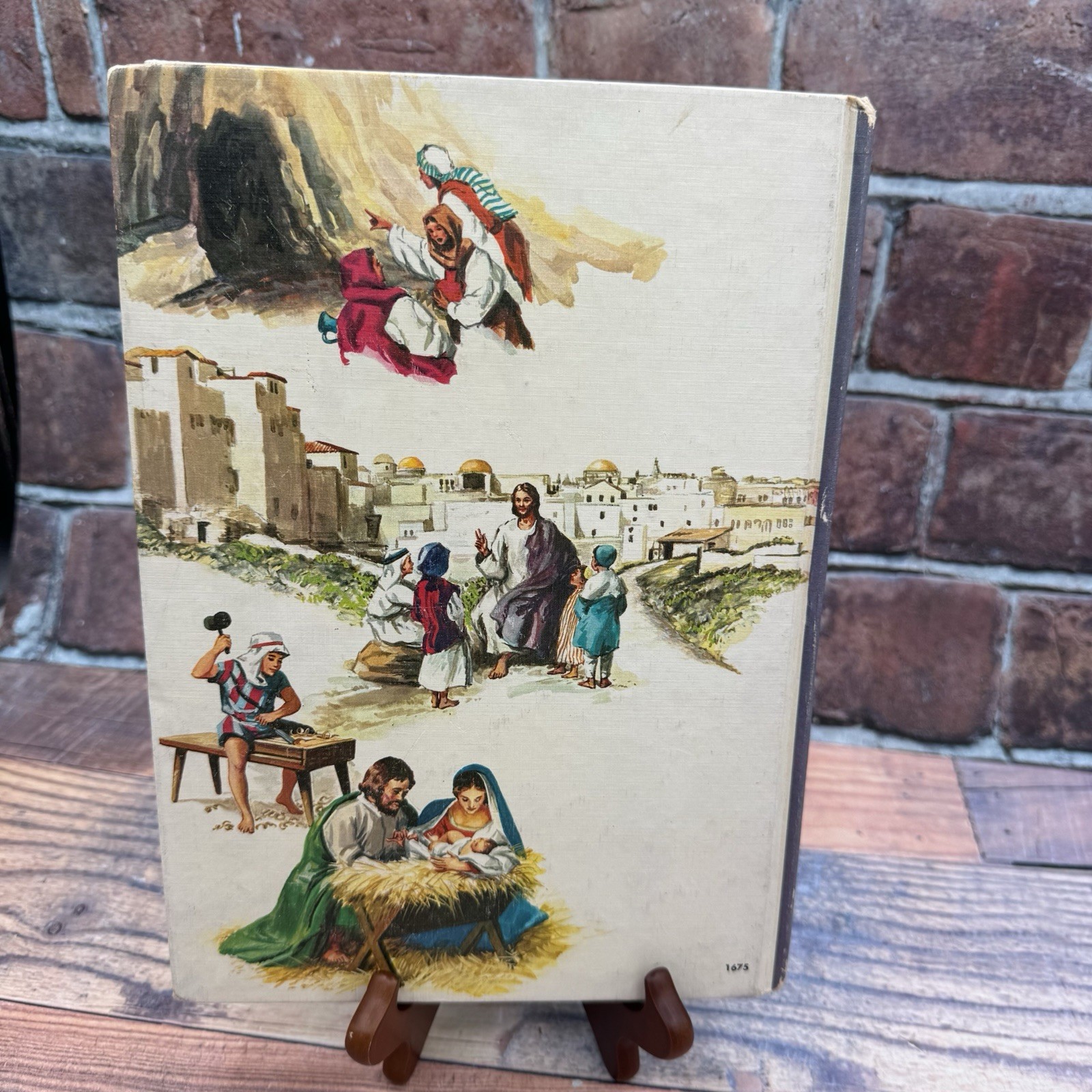 Vintage Bedtime Bible Stories Book 1955 Hard Cover Whitman Publishing USA Illus