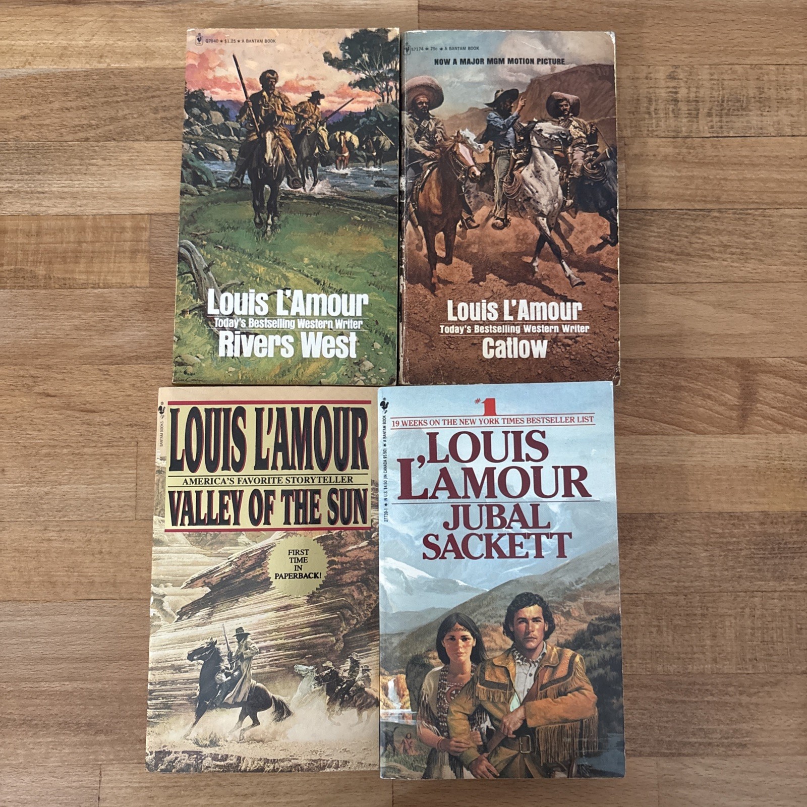 Lot of 4 Louis L’amour Books Rivers West, Catlow