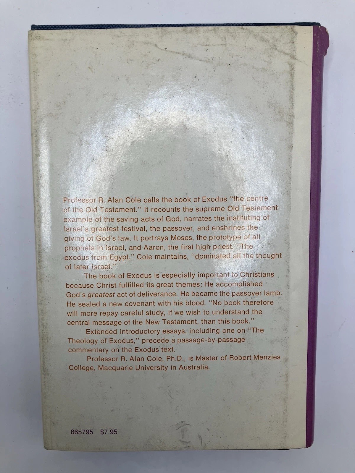 2 Exodus HC 1973 R Alan Cole Tyndale Old Testament Commentary InterVarsity Press
