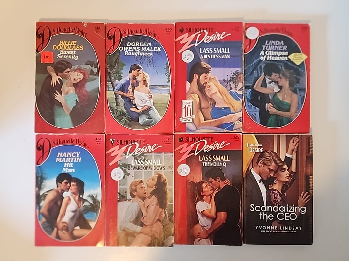 Lot of 100 Harlequin/Silhouette Desire Romance Paperbacks Random Mix Vintage