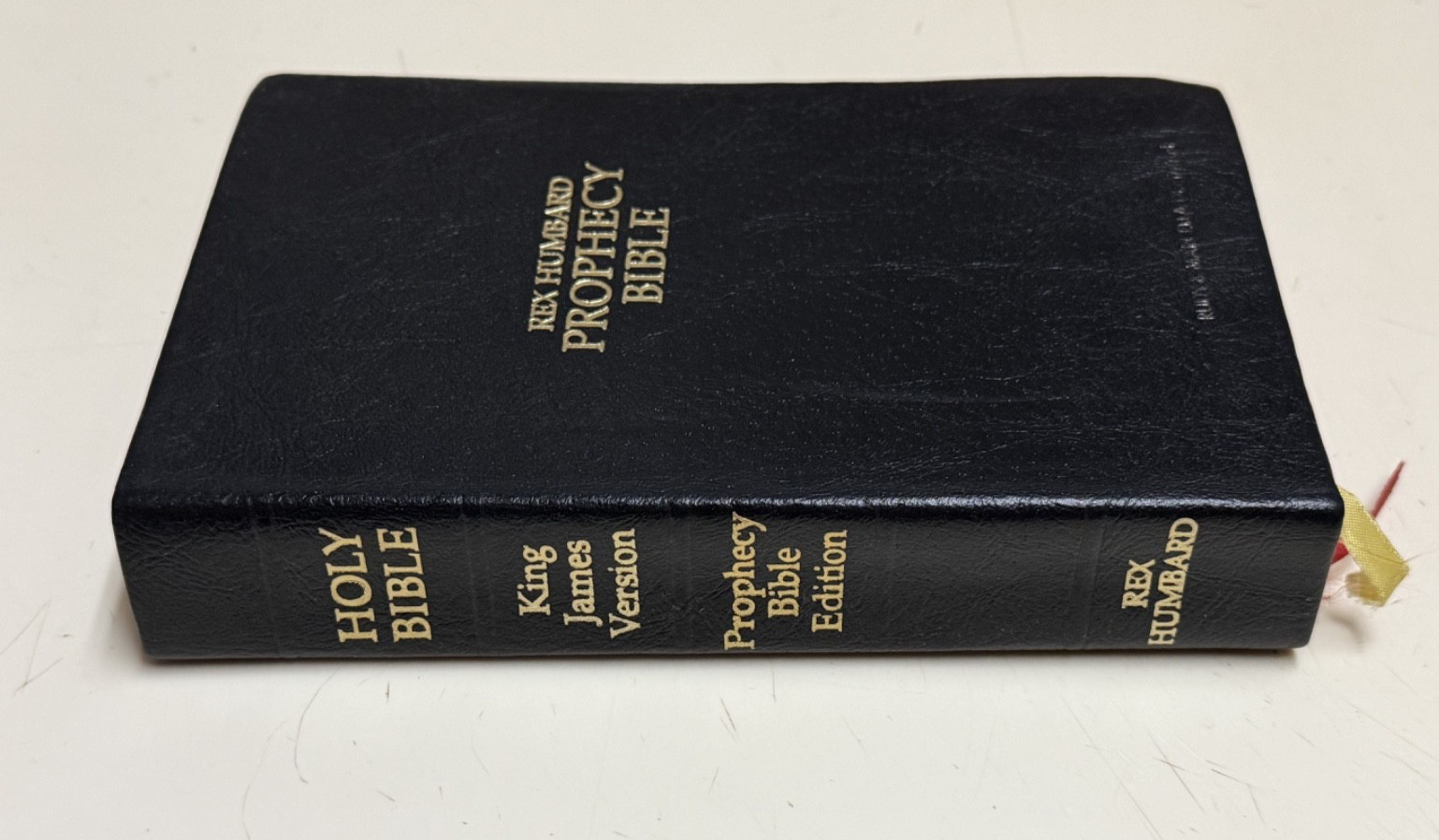 Rex Humbard Prophecy Bible Edition KJV Black Genuine Leather 1979