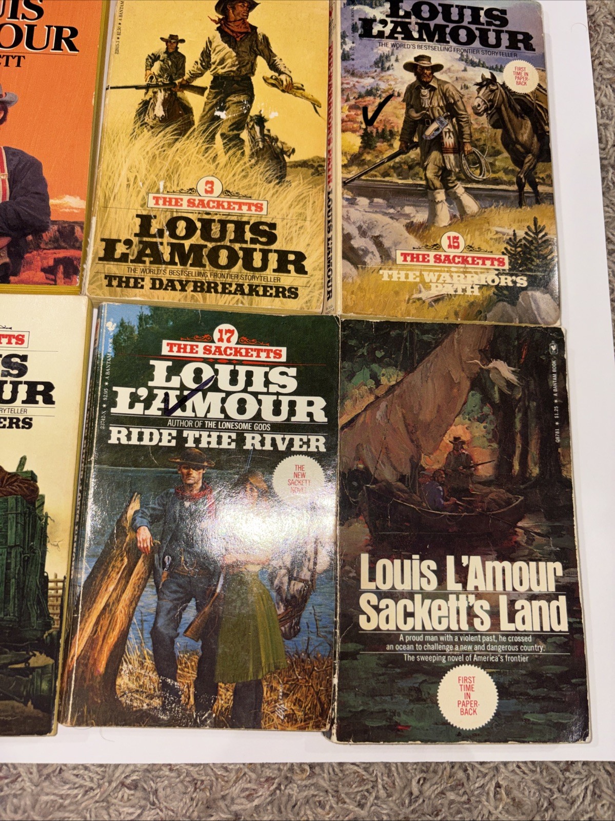 Complete Set Series Lot of 19 Sackett Family Saga Books by Louis L’Amour Set 17