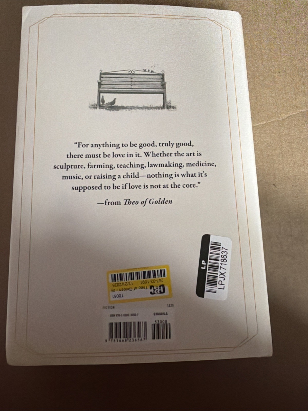 Theo of Golden : A Novel by Allen Levi (Hardcover) SEE DESCRIPTION