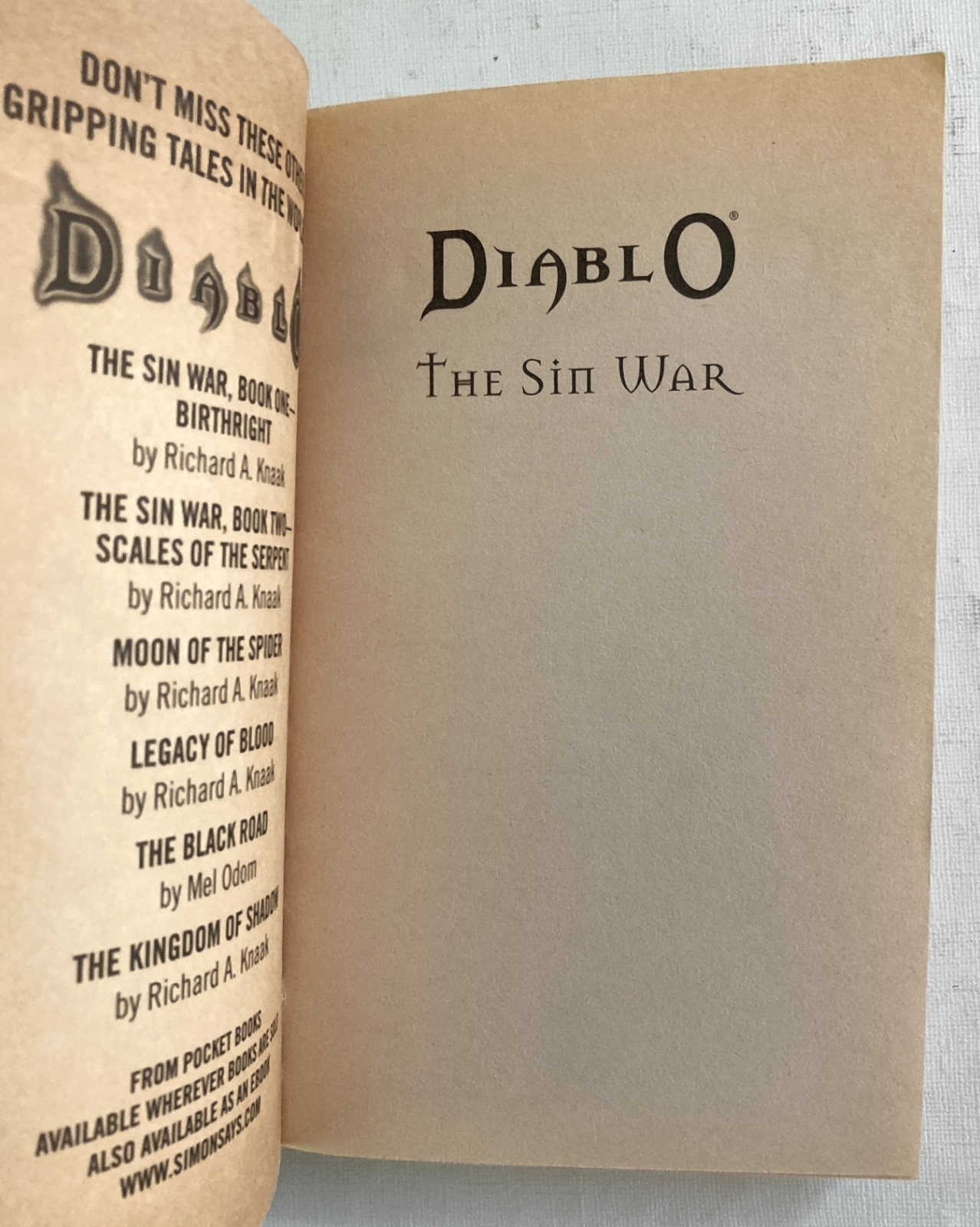 The Veiled Prophet (Diablo: The Sin War, Book 3) FIRST print /FIRST edition MMPB