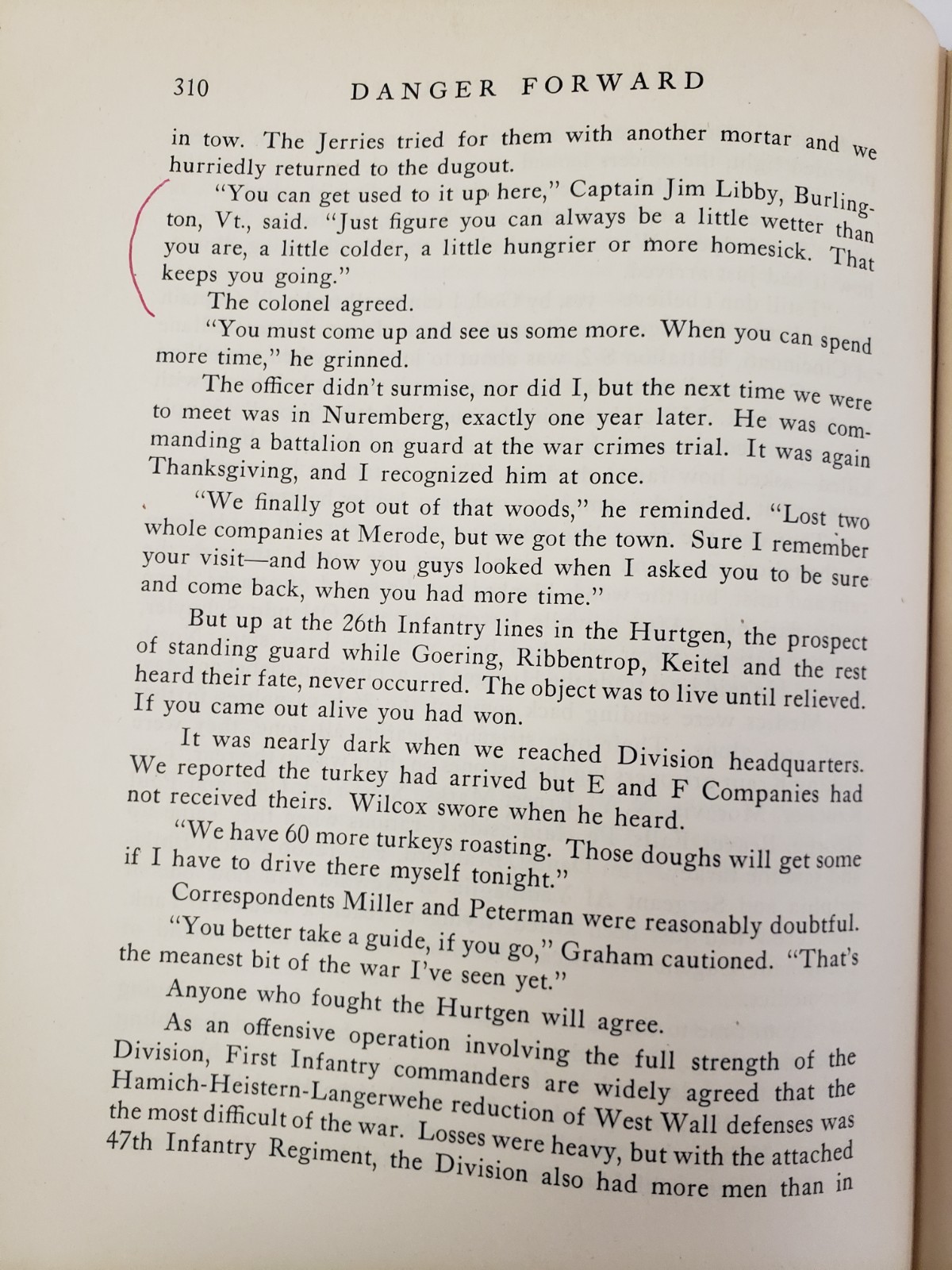 Danger Forward – First Division in World War II – WWII Veteran’s Annotations
