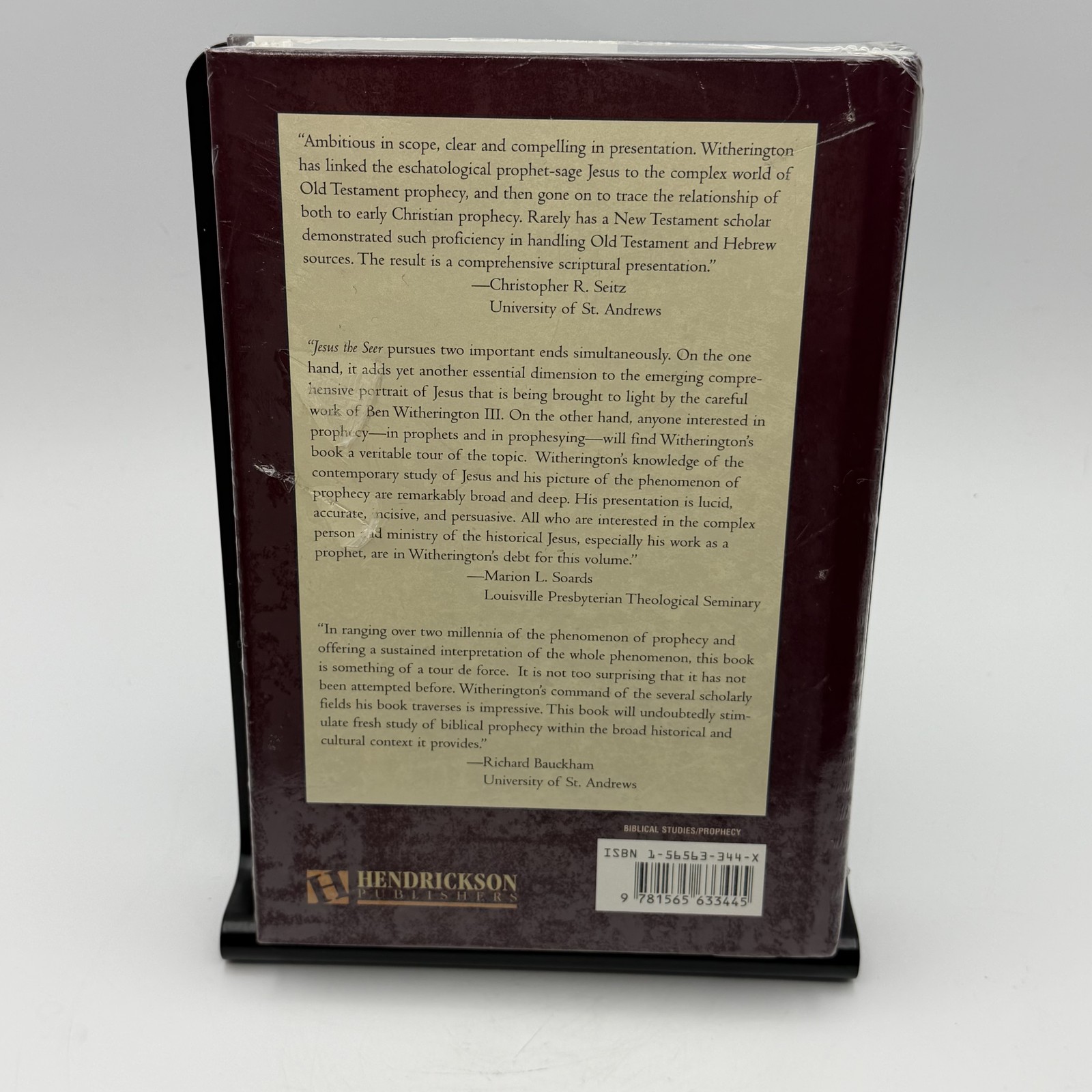 Jesus the Seer The Progress of Prophecy Ben Witherington III Biblical Studies