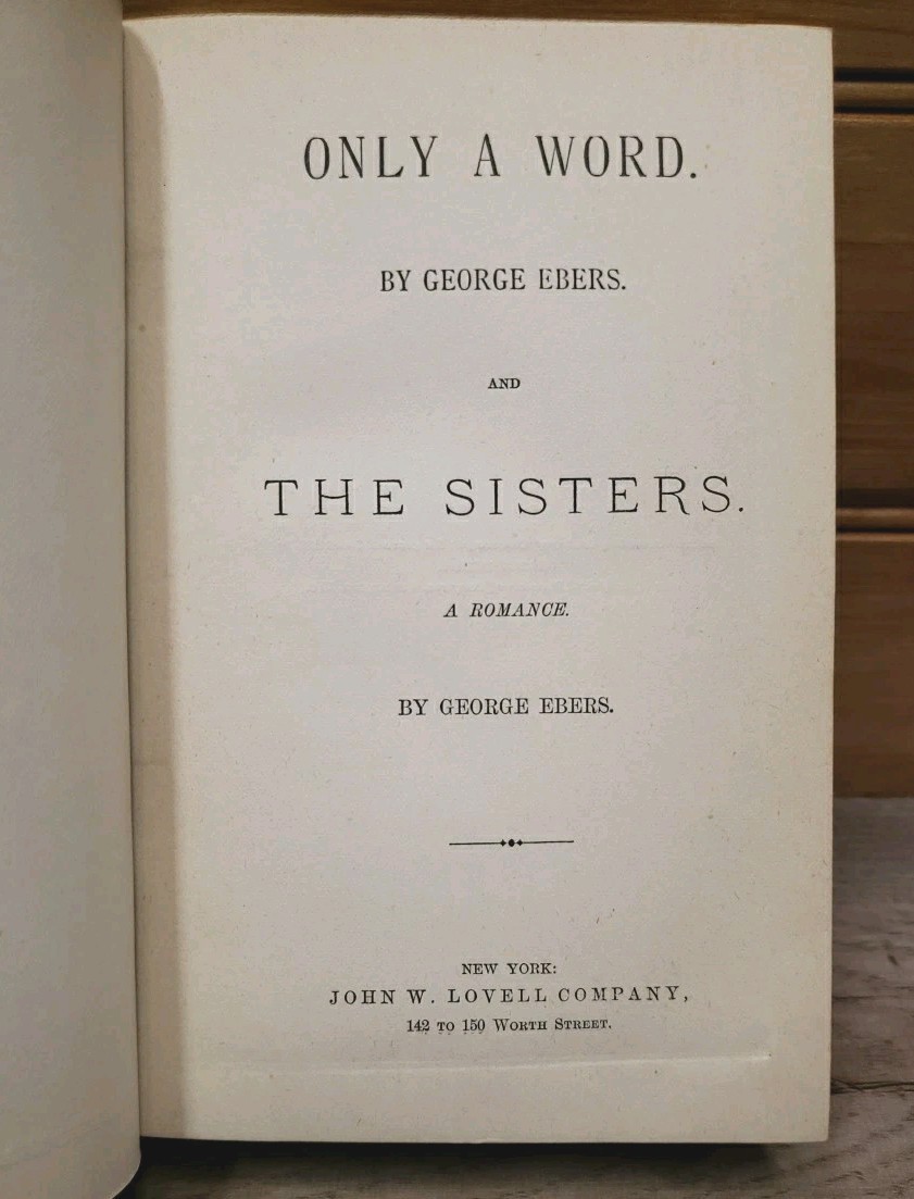 The Historical Romances of Georg Ebers Lot Of 5 From Late 1800s HC