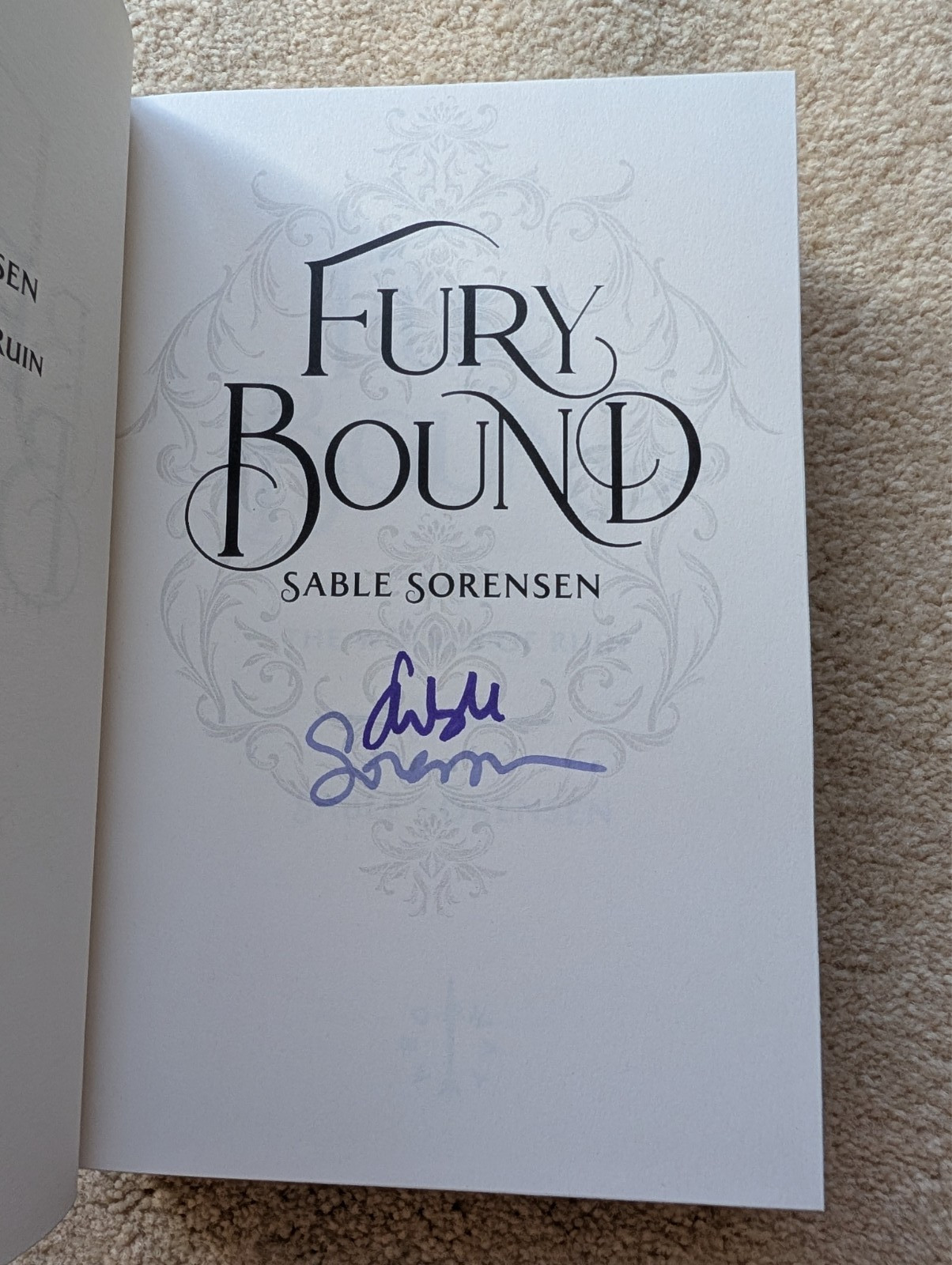 Waterstones SIGNED Exclusive – Fury Bound – Sable Sorensen