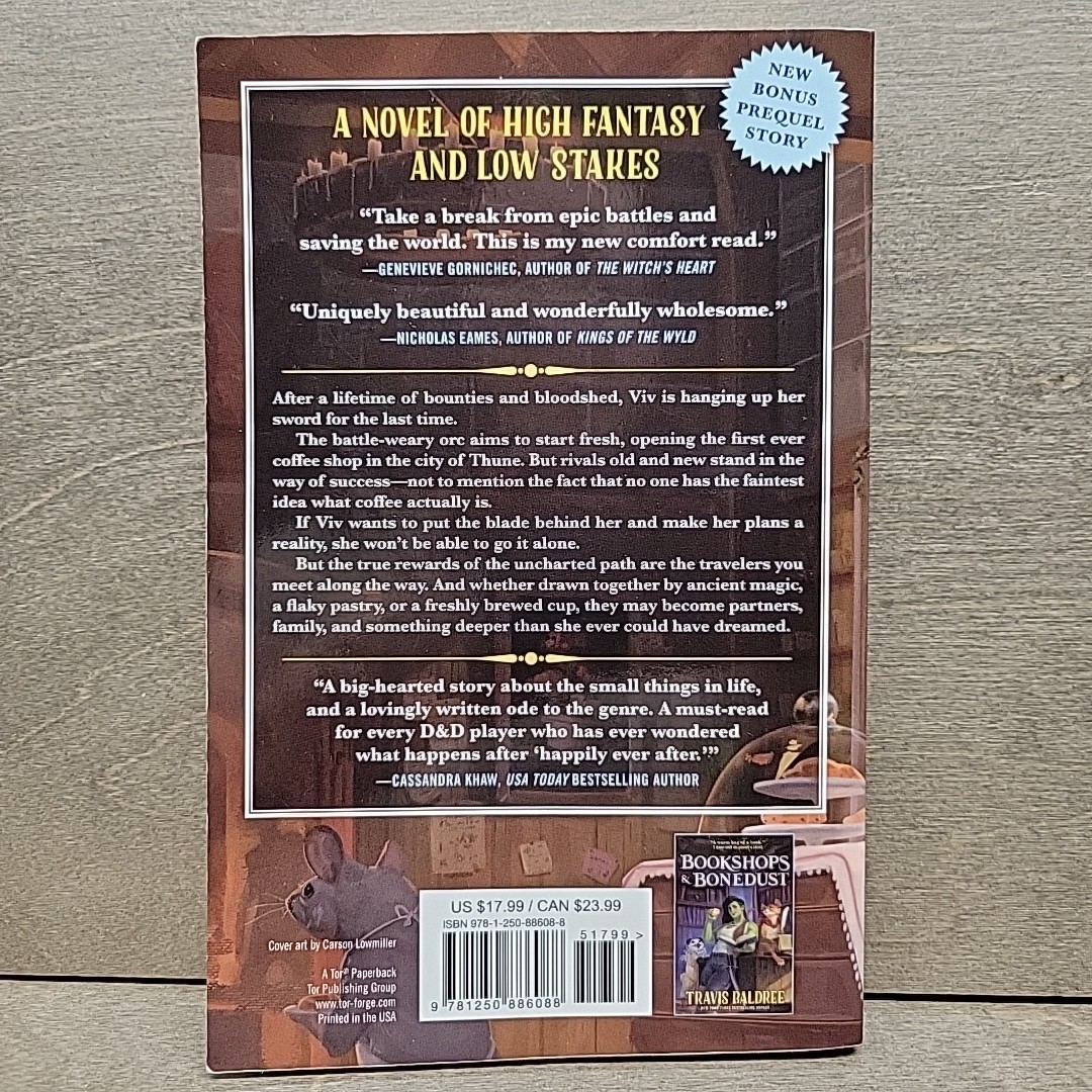 Lot of 2 Books by Travis Baldree Bookshops & Bonedust Legends & Lattes Paperback