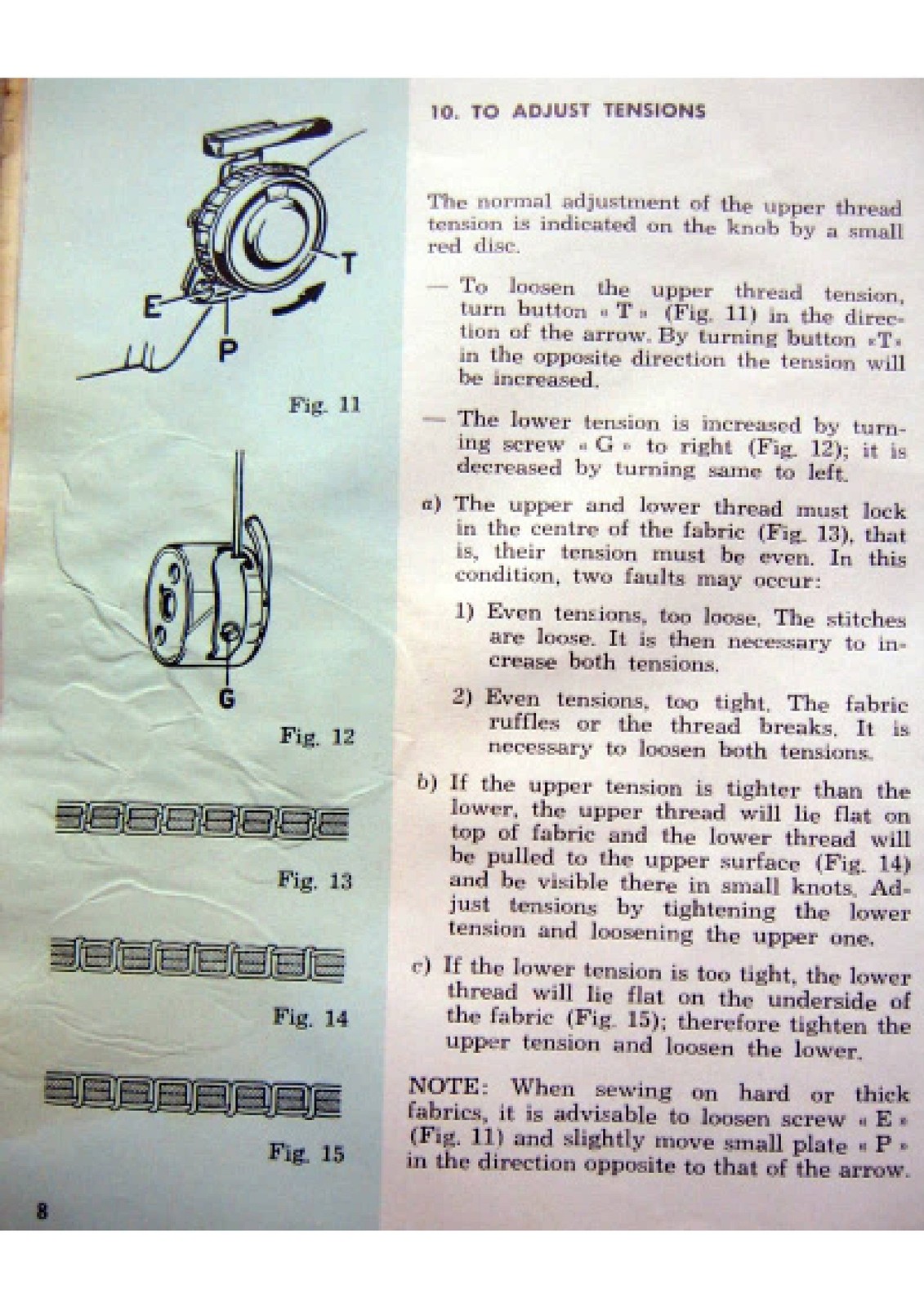 NECCHI Lycia 524 522 Sewing Machine Instruction Manual – WIRE BOUND – COVERS