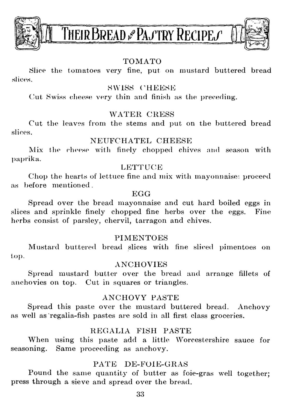 1913 Bread and pastry recipes of th Of The World Famous Chefs Cook Book 80 Pages