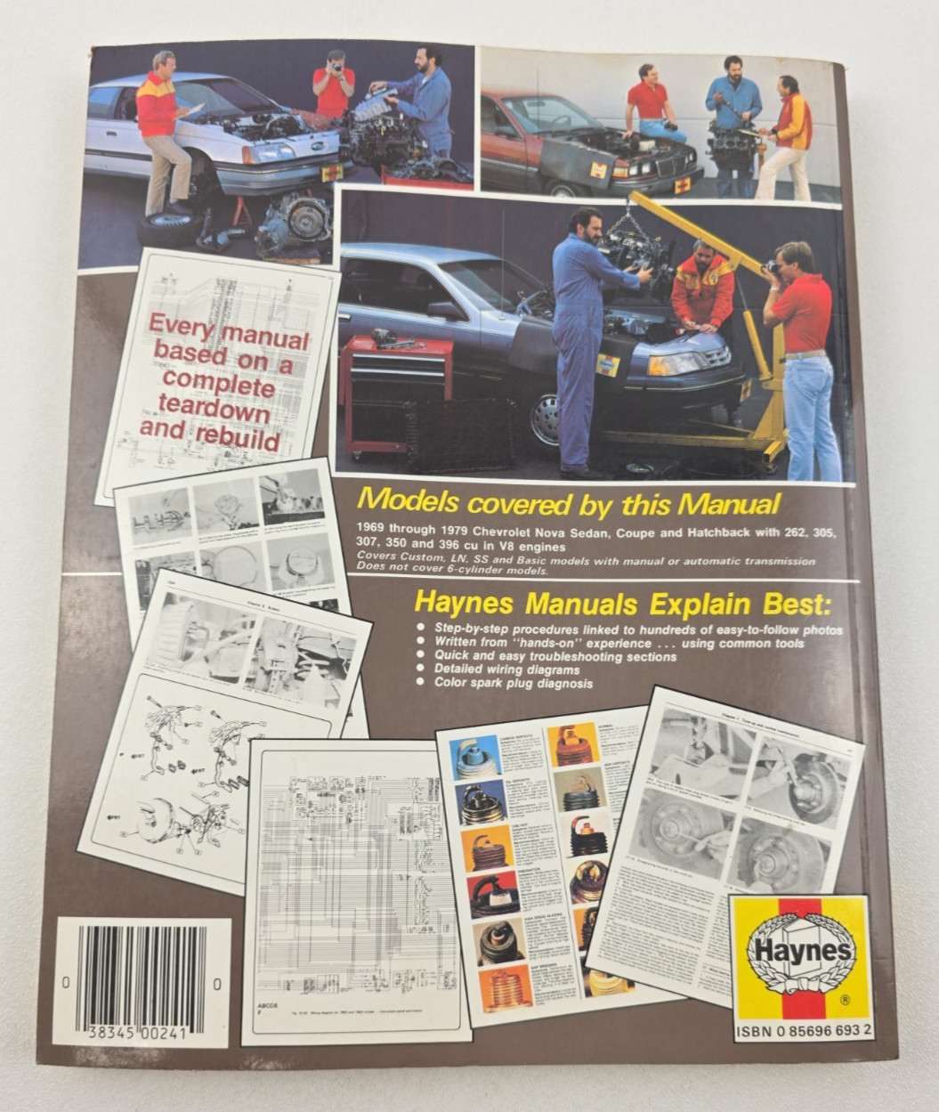 GM Chevrolet Nova 1969-79 262-396 In Eng Chilton Haynes Auto Repair Manual 241