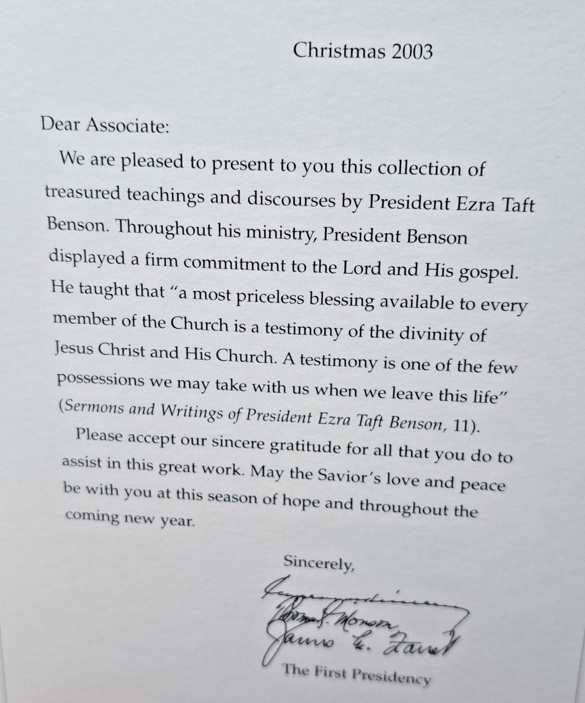LDS Church Employee Christmas Book Collection 8 Vol First Presidency Inserts
