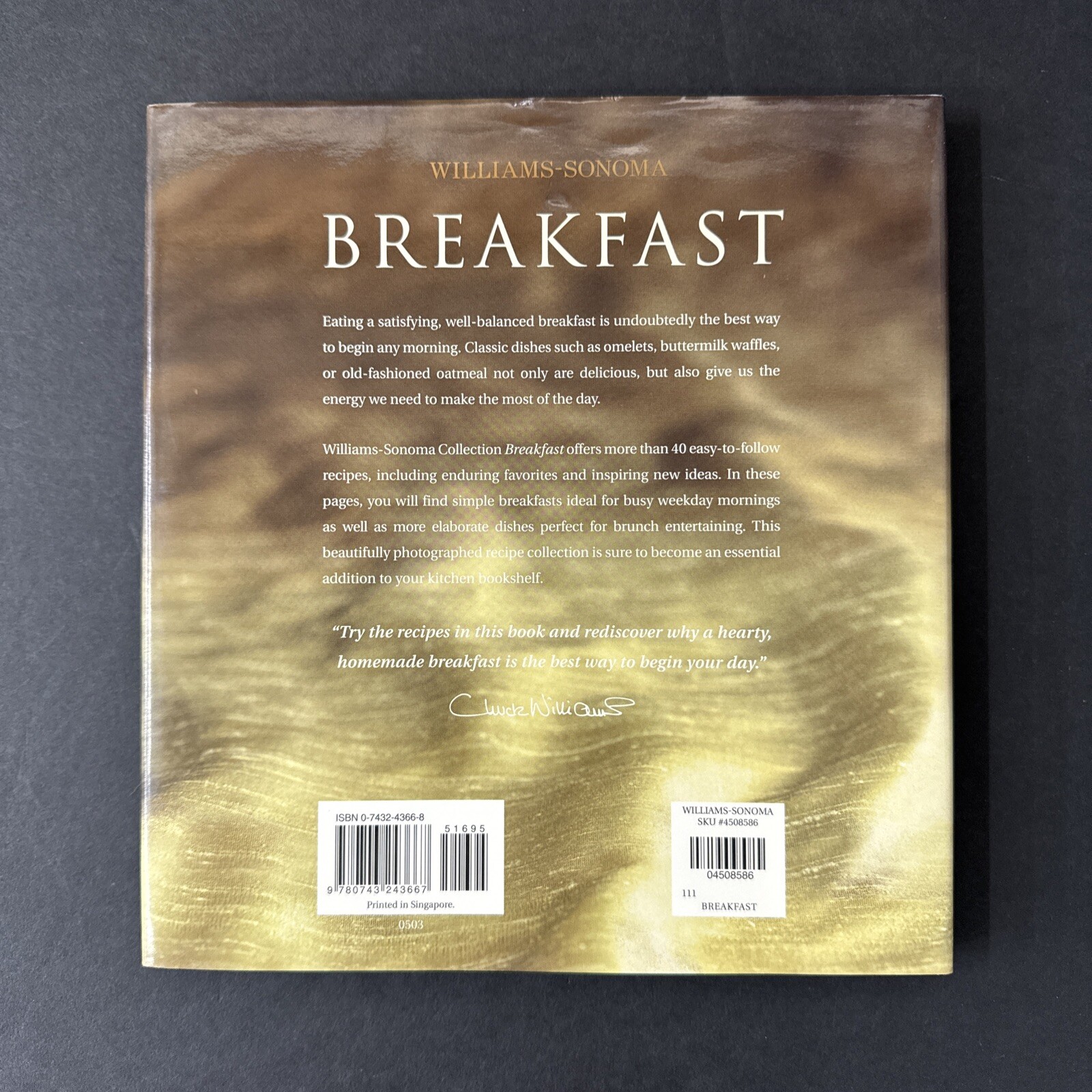 Breakfast: Williams-Sonoma (Williams-Sonoma Colle… by Williams, Chuck Hardback