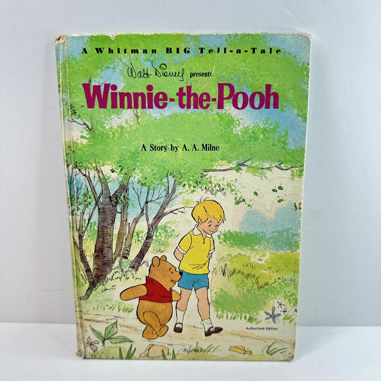 Vintage Whitman Big Tell-a-Tale Winnie-the-Pooh A A Milne 1965 HC Book Disney