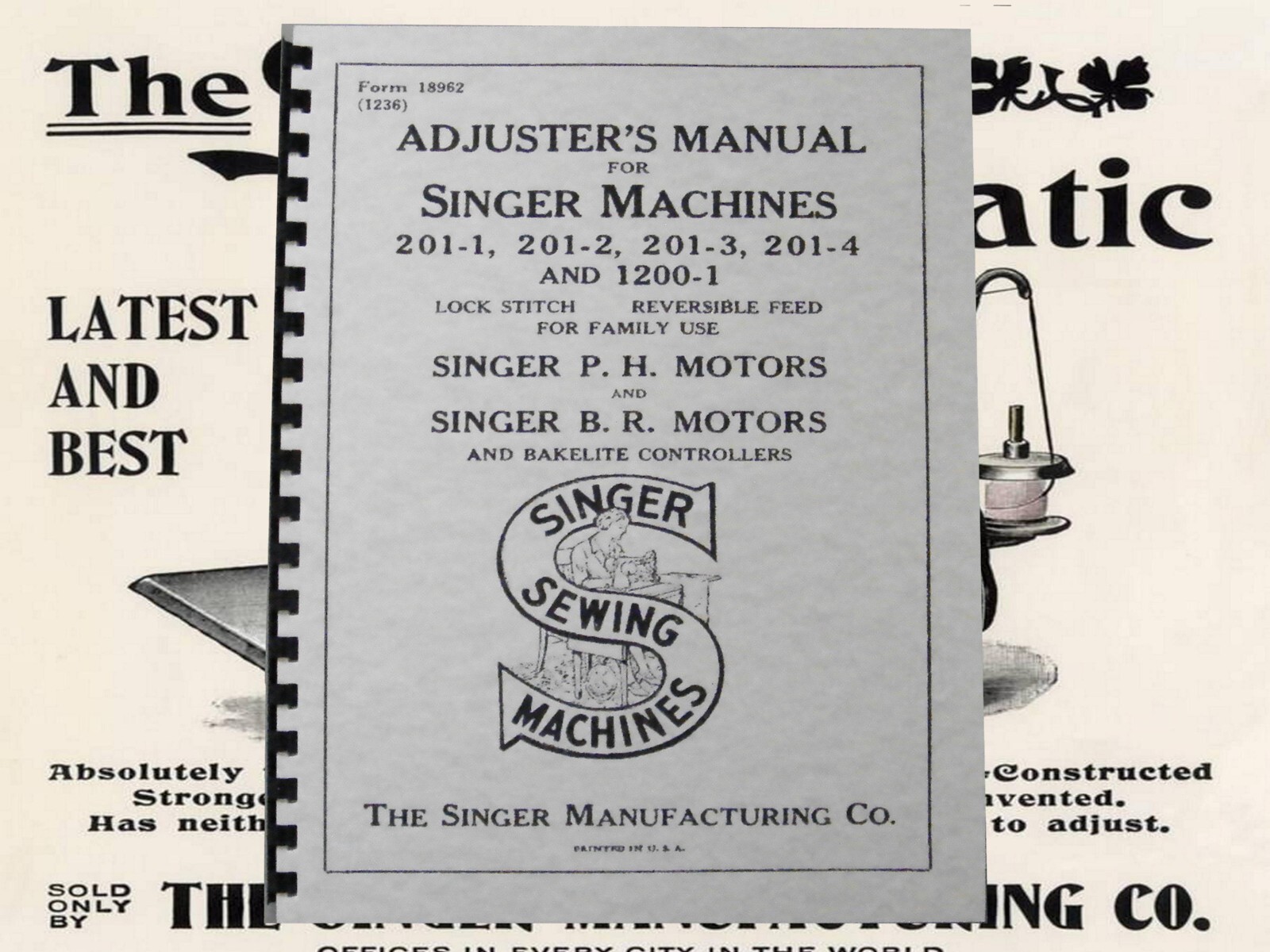 Singer Sewing Machine 201-1 Adjuster’s Manual „1936“ (54 Page)