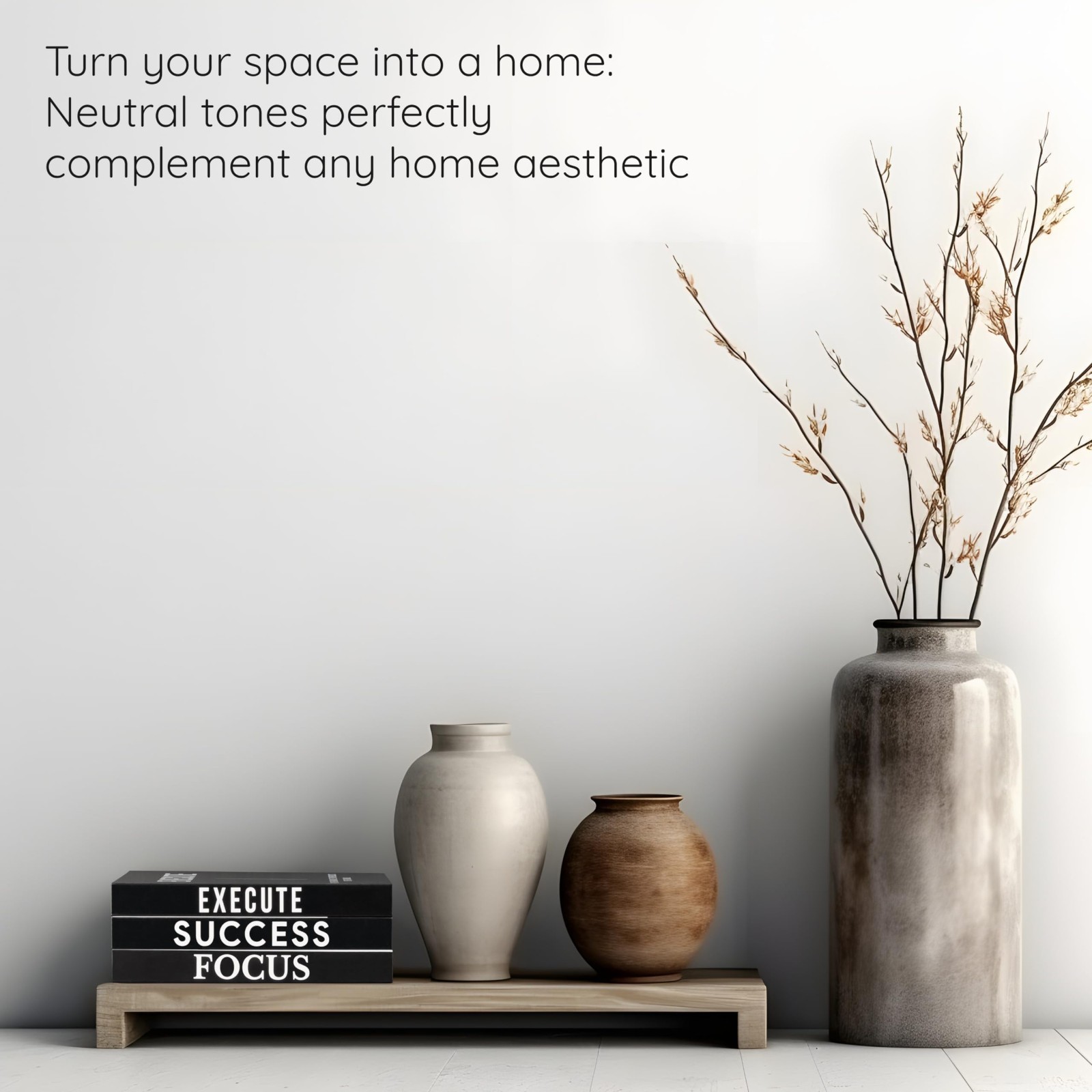 Motivational Desk Décor Set of 3 Faux Books for Modern Home Office Aesthetic She