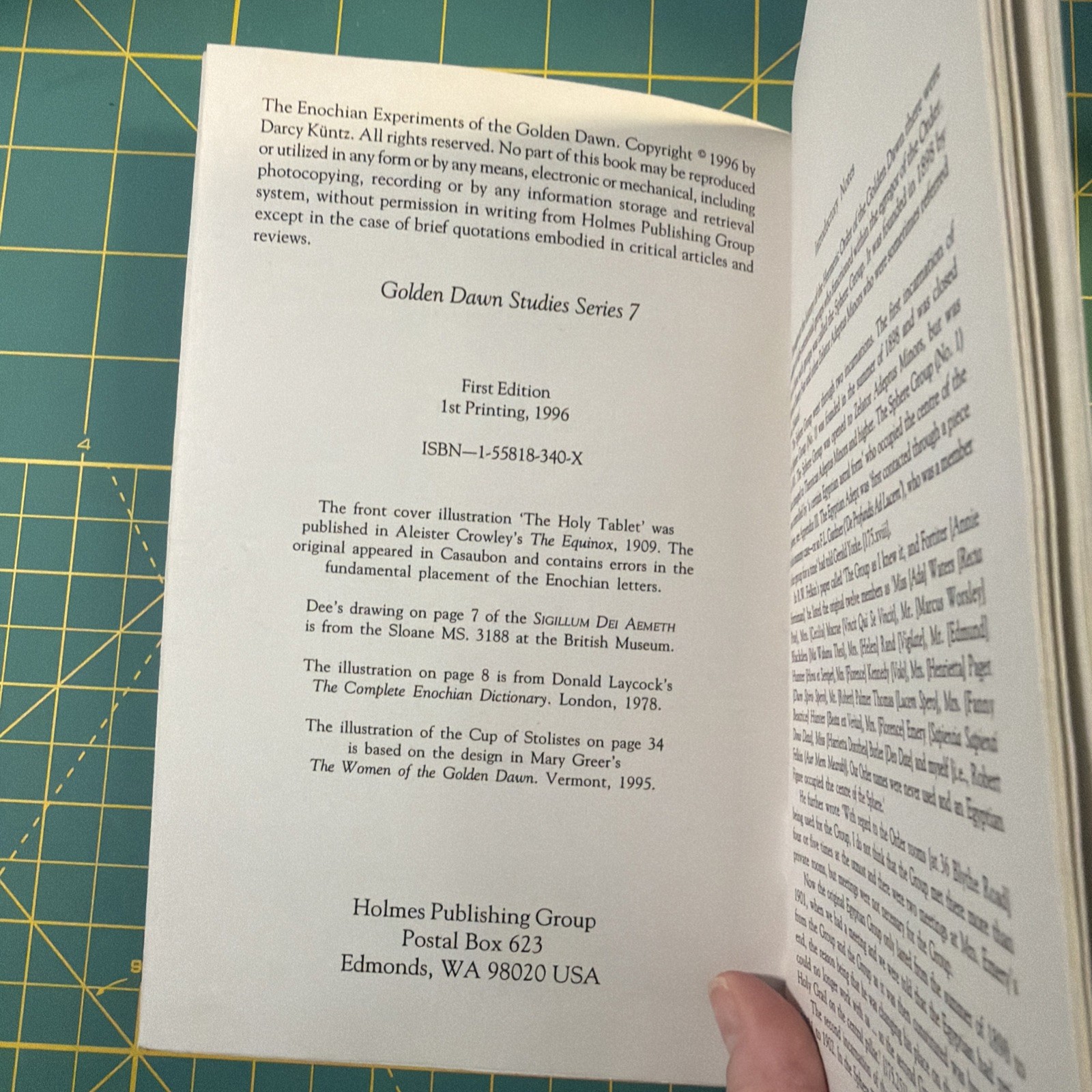 Enochian Experiments Golden Dawn Farr Kuntz Holmes Occult Booklet