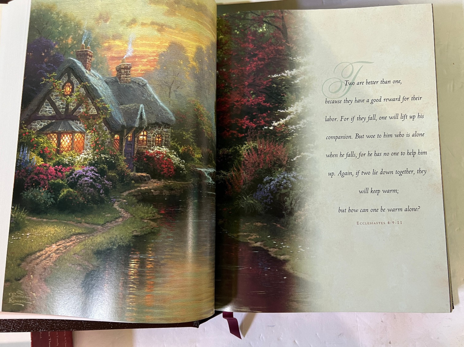 Thomas Kinkade Lighting the Way Home Family Bible NKJV Limited Collector’s