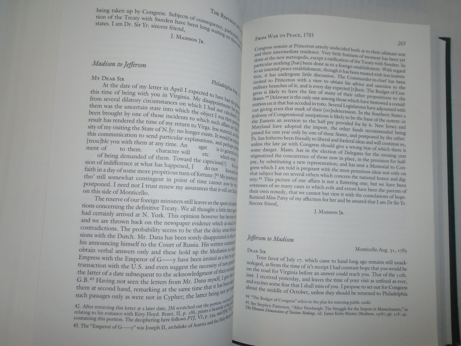 1995-Republic of Letters: The Correspondence Thomas Jefferson and James Madison