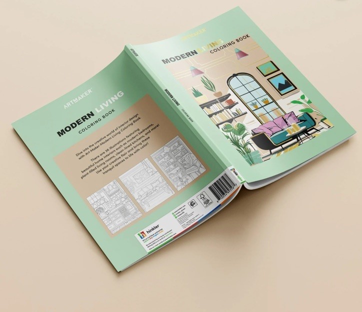Hinkler Art Making Modern Living Coloring Book for Adults 72 Pages