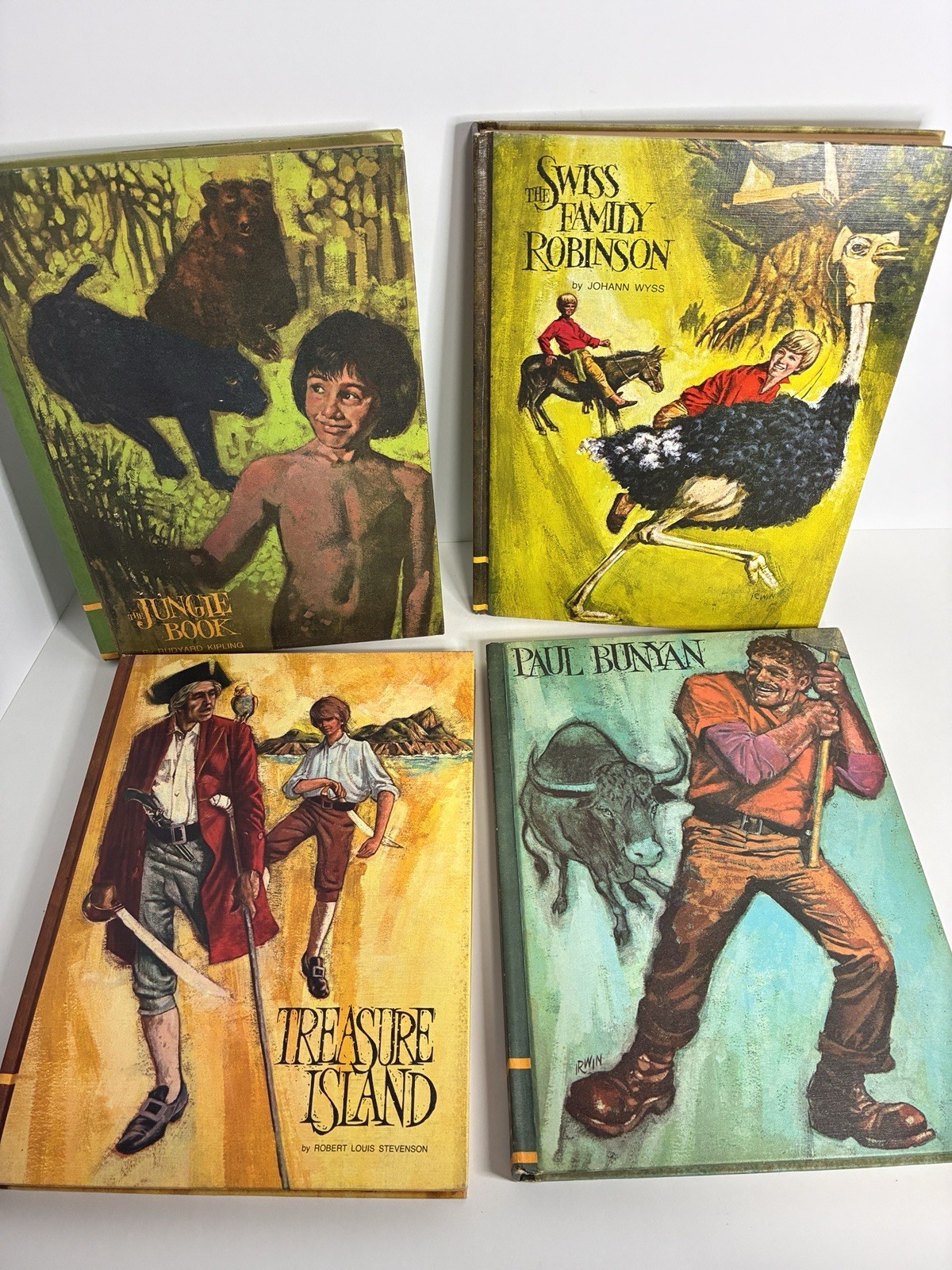 Educator Classic Books Treasure Island, Jungle Book….. + Set Of 4 – vintage