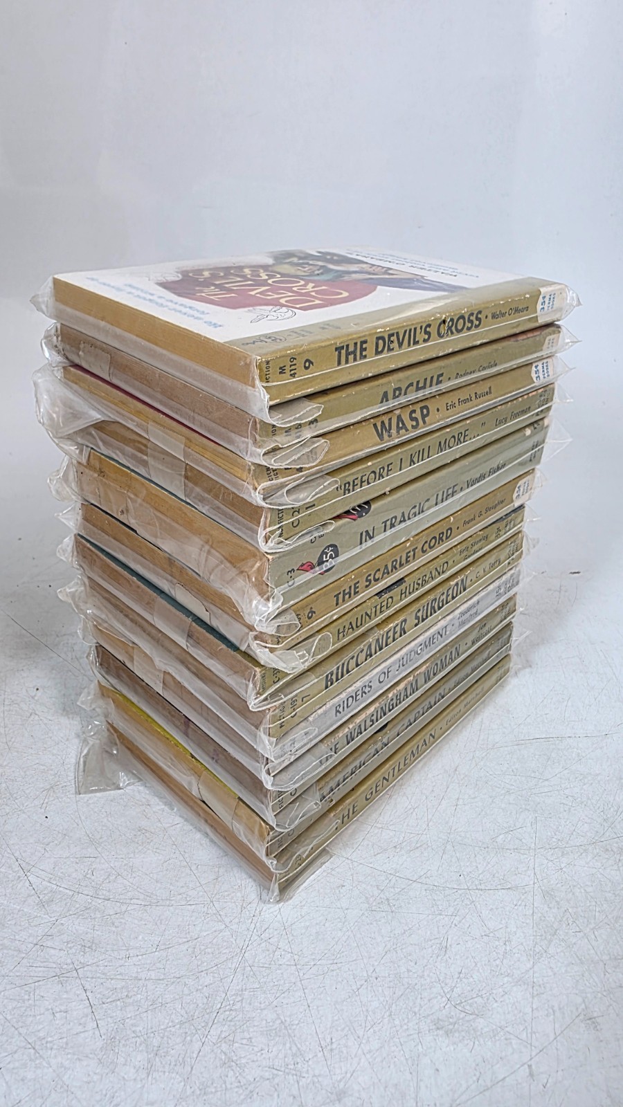 Vintage 1950s Pocket Books Cardinal Edition Lot – 23 Gold Spine Paperbacks – GC