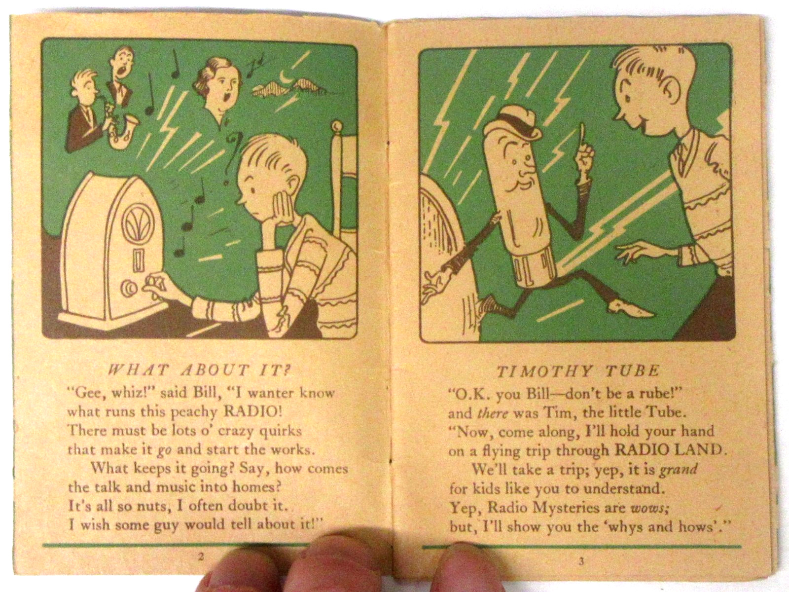 ca 1930 book A TRIP THROUGH RADIO LAND Martin WCCO Northwestern Broadcasting yz