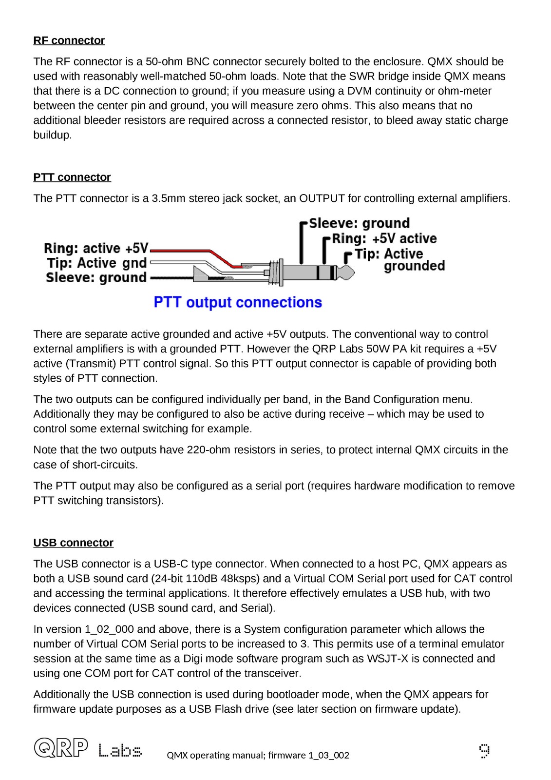 QRP LABS QMX Multimode Transceiver Operating Manual – WIRE BOUND – TOUGH COVERS