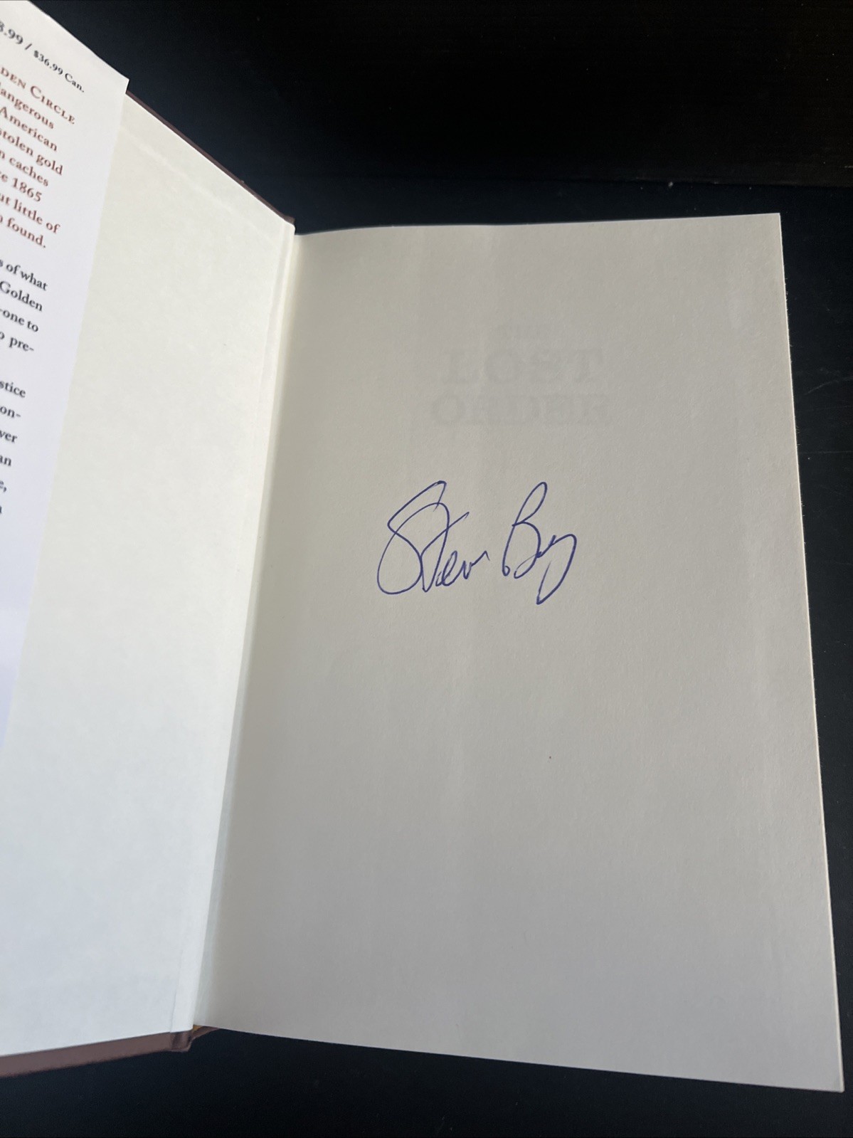 SIGNED 1st/1st The Lost Order: A Novel (Cotton Malone) by Steve Berry HC DJ 2017