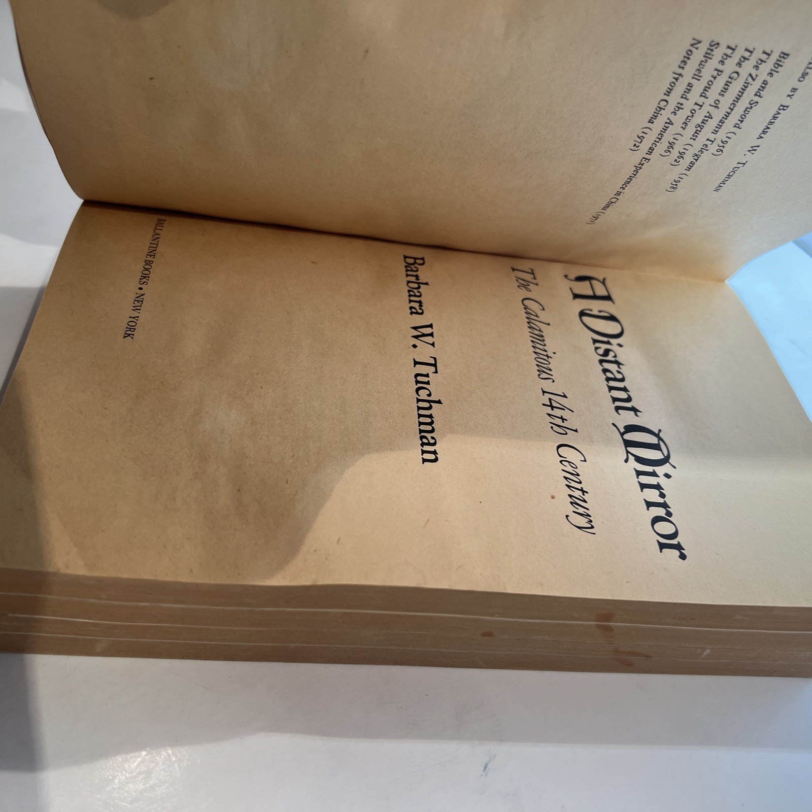 A Distant Mirror: The Calamitous 14th Century by Tuchman, Barbara W. Ballantine