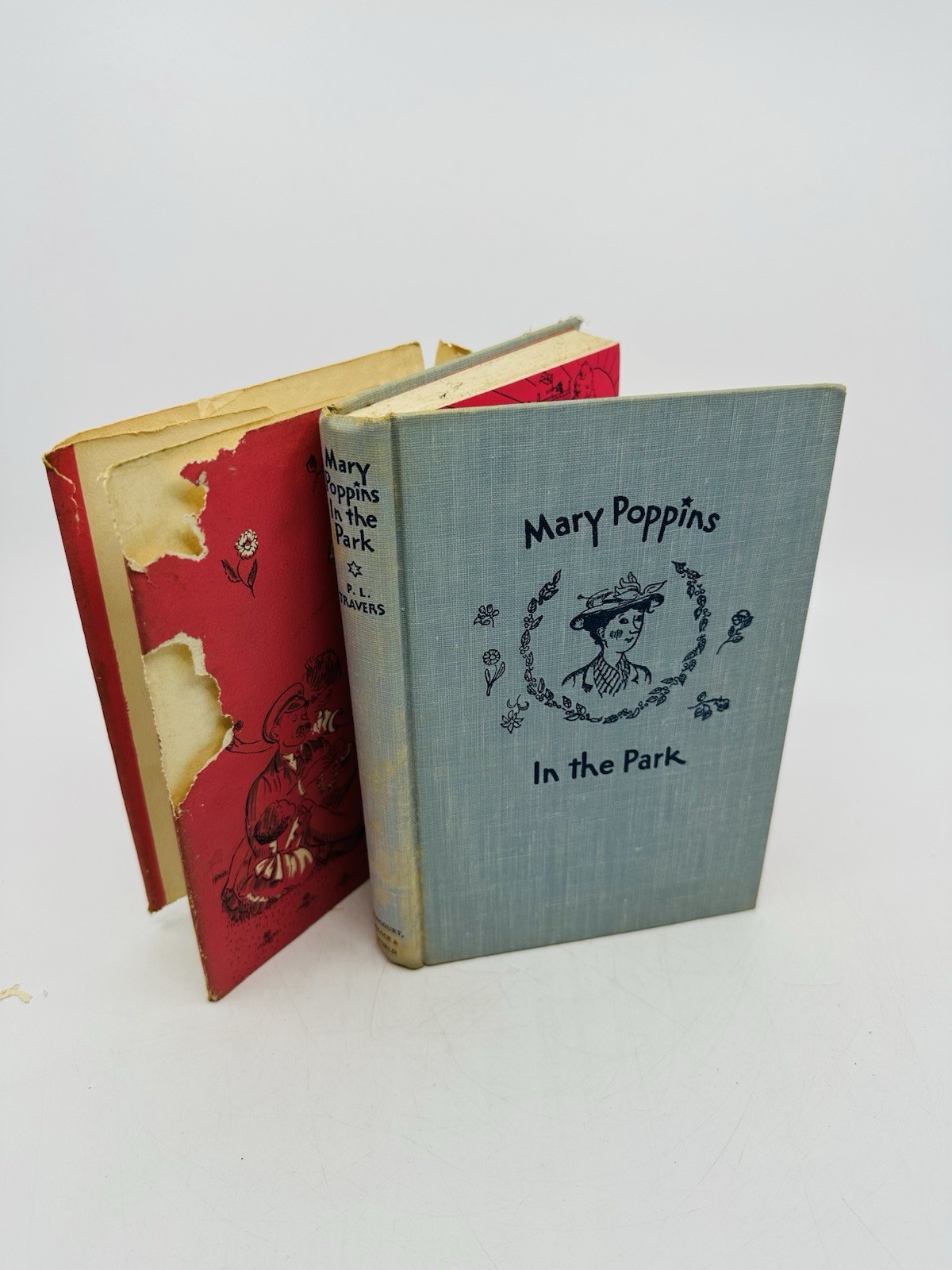 Mary Poppins 2 Book Lot Comes Back In The Park P.L. Travers 1st Edition Vintage