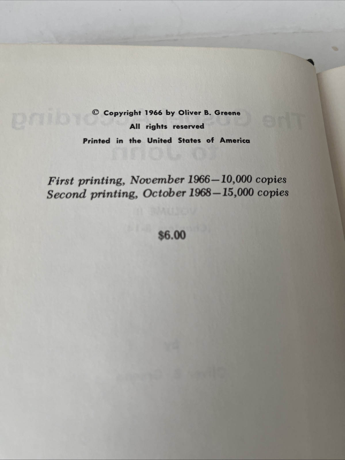 The Gospel According To John Vol II The Gospel Hour Inc., 1966 Oliver Greene