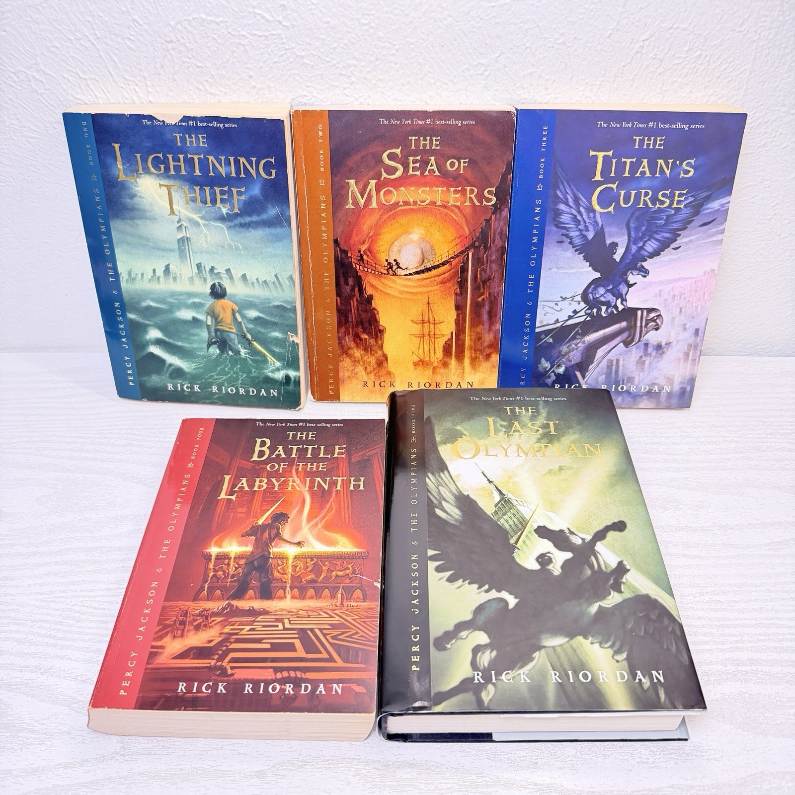 Rick Riordan Percy Jackson & The Olympians Complete Set 4 Trade Paperback 1 HC