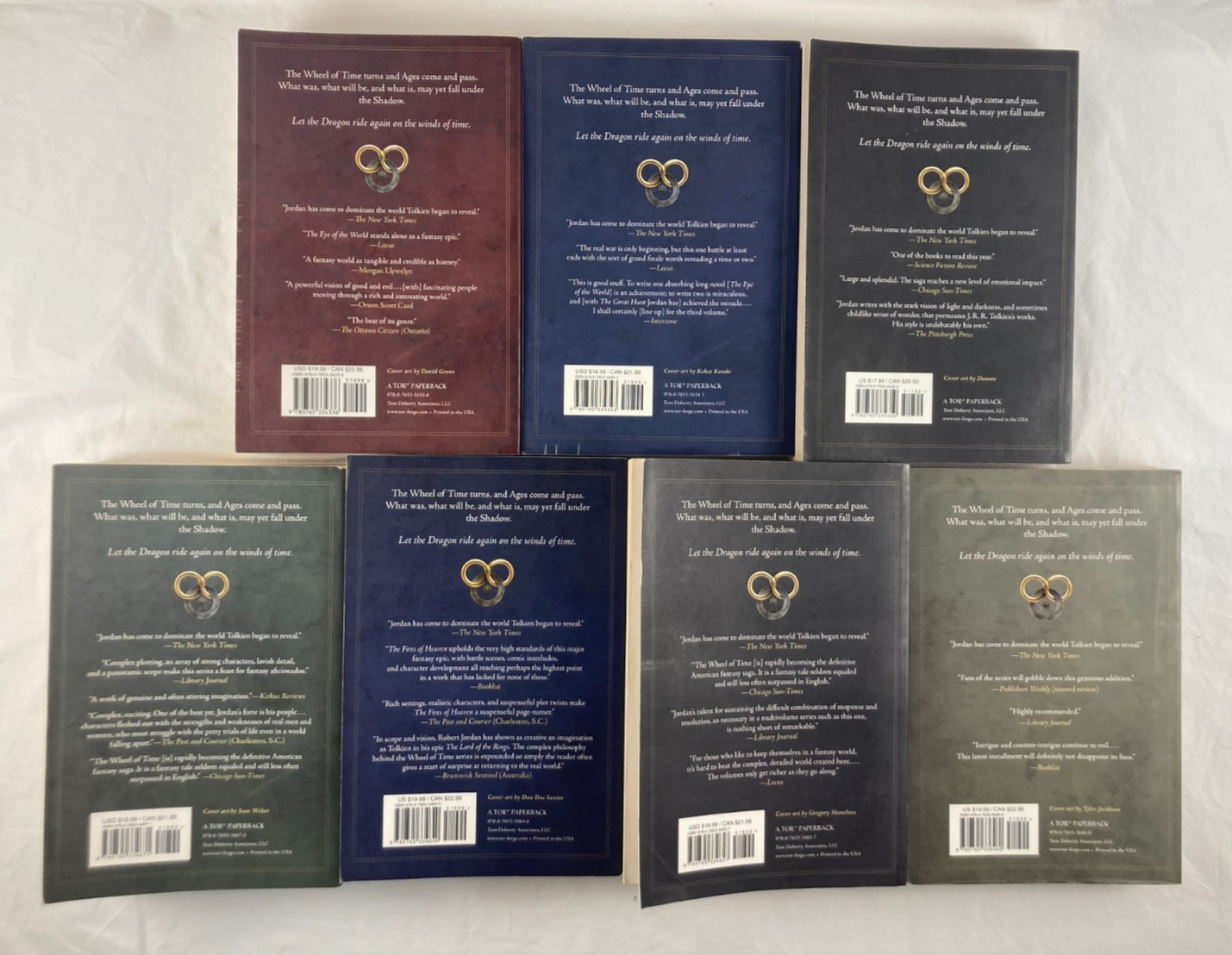 Wheel of Time Robert Jordan Complete Series (1-14 + Pre) Uniform Tor Paperbacks