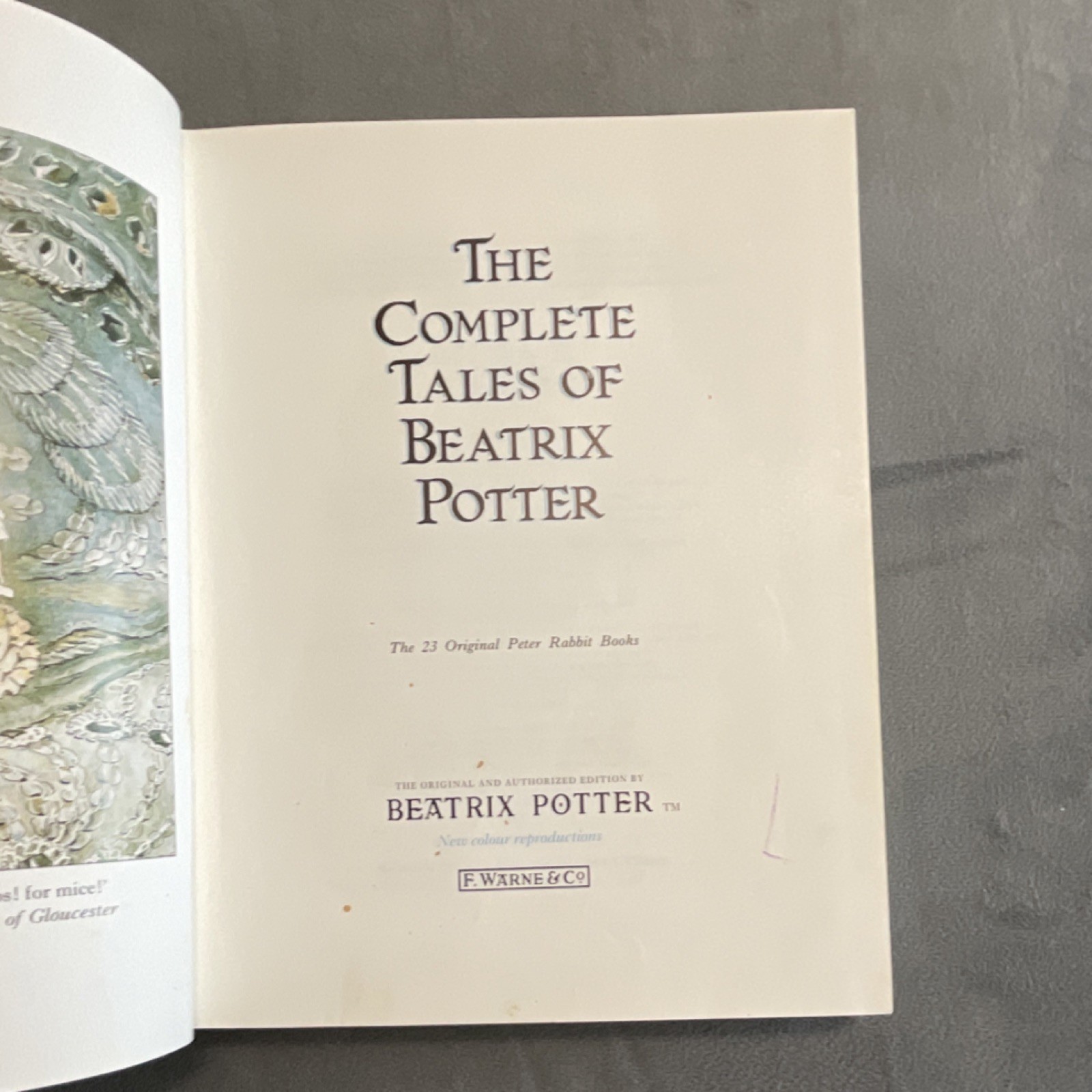 Peter Rabbit Complete Tales of Beatrix Potter Hardcover Illustrated 1989 Warne