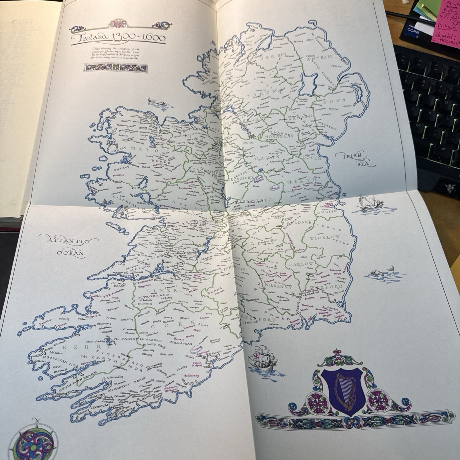 Irish Families MacLysaght 1972 HC DJ COMPLETE Map Coats of Arms Genealogy