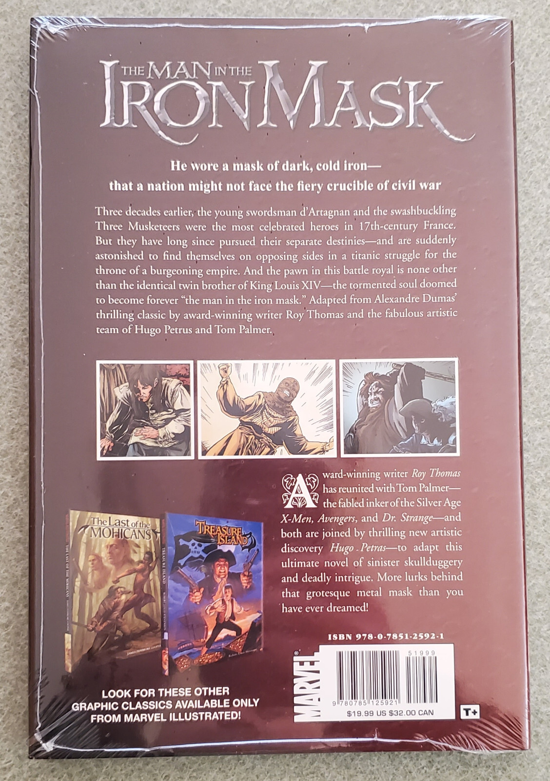 The Man in the Iron Mask Marvel Illustrated by Roy Thomas Alexandre Dumas SEALED