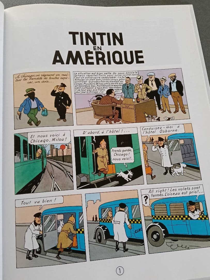 Tintin en Amérique Hergé French Edition 11.9×8.9in Library Copy