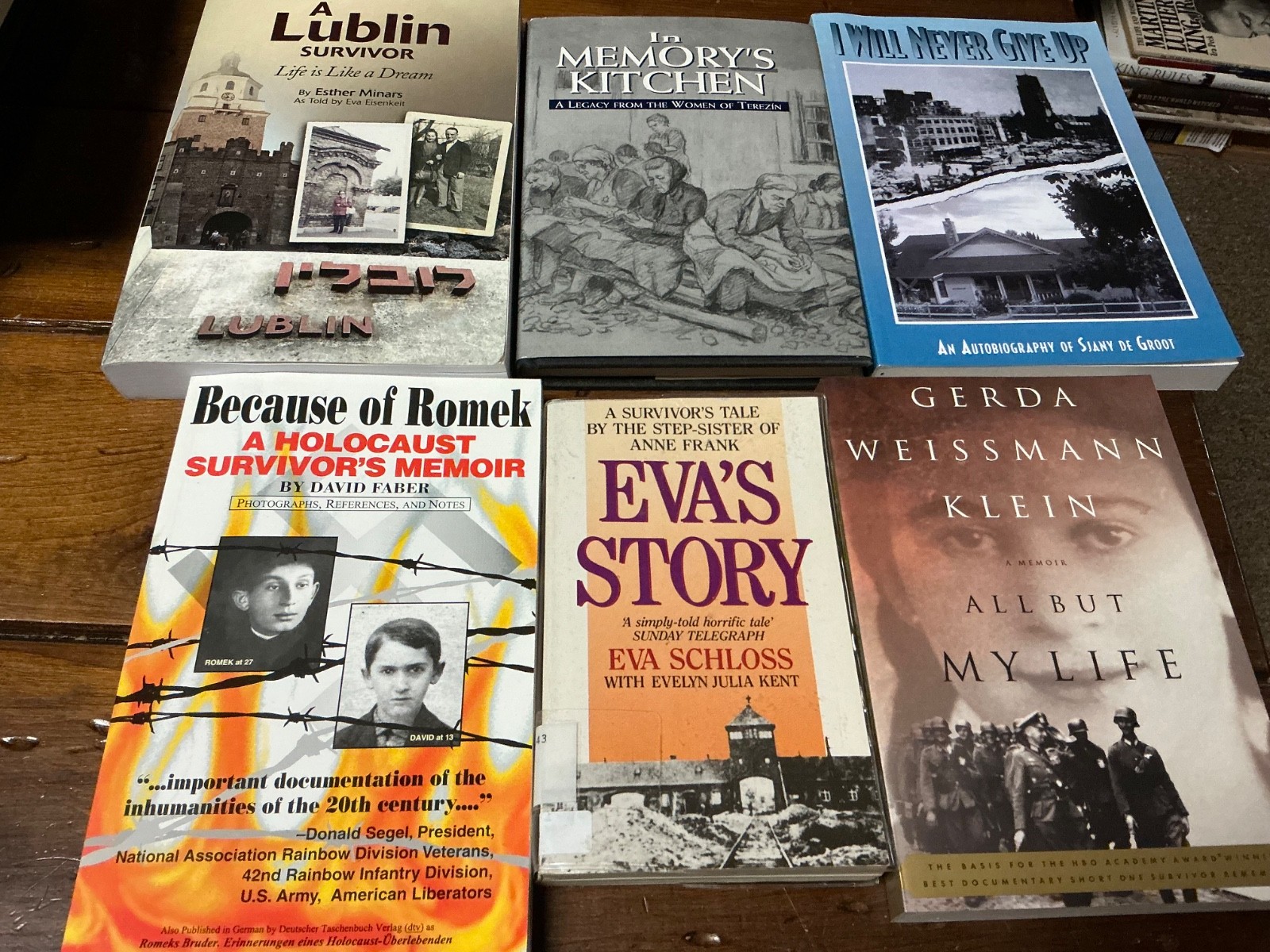 ** SIGNED ** WWII Holocaust Survivor Stories ** (Lot of 7) ** Eva Schloss **