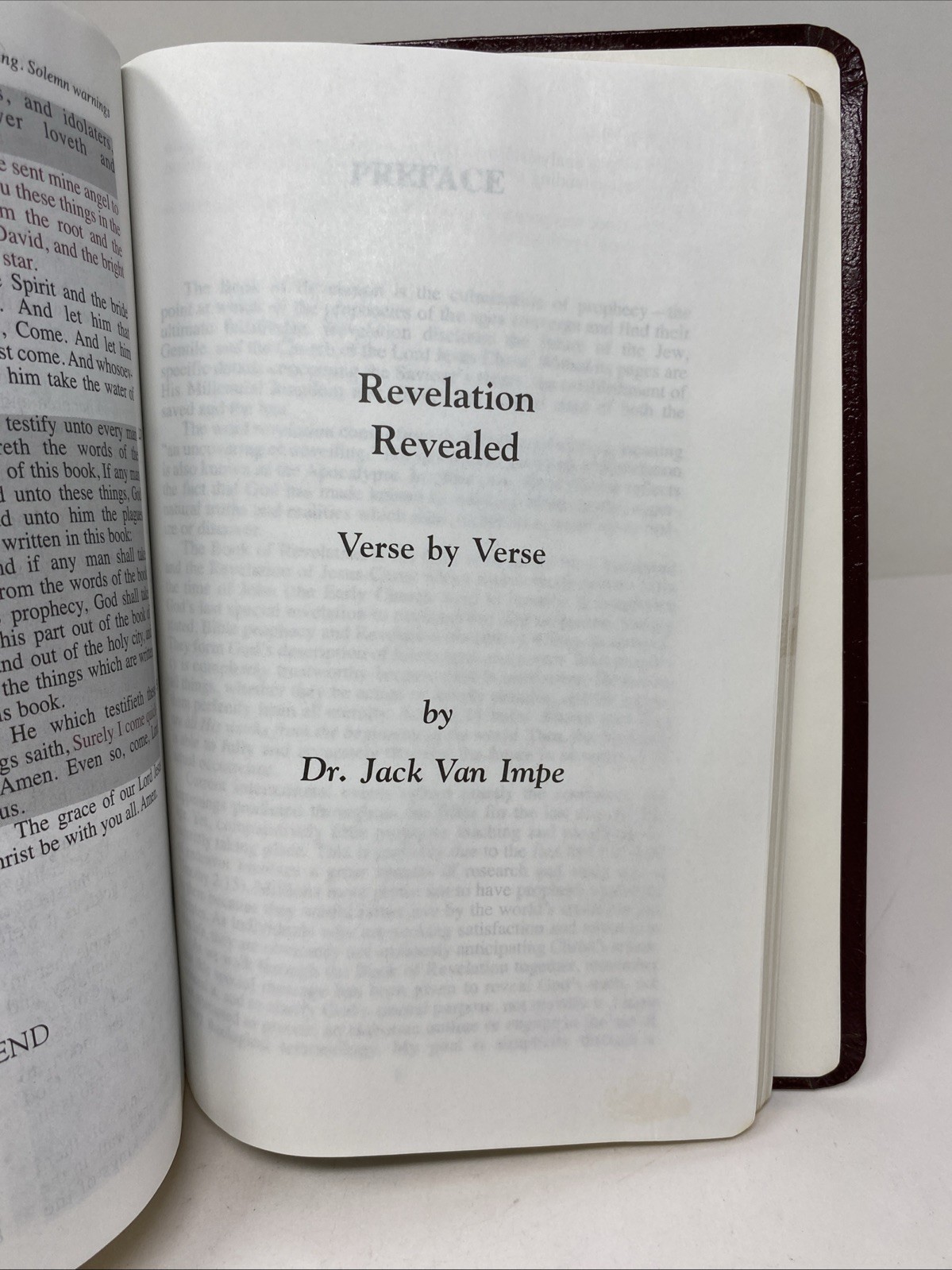 Jack Van Impe Prophecy Bible KJV 1999 Imitation Leather Red Letter Clean Pages