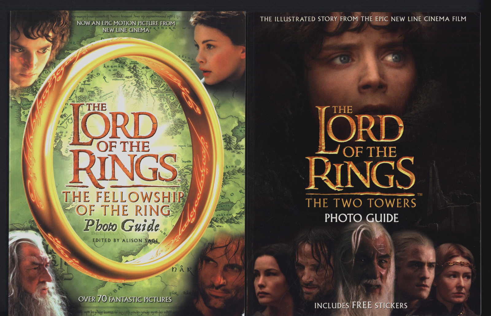 LORD OF THE RINGS PHOTO GUIDES TWO TOWERS & FELLOWSHIP OF THE RING 2 BOOKS