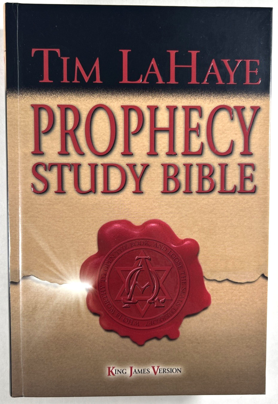 KJV Prophecy Study Bible Hardcover Tim LaHaye AMG Publishers Red Letter Like New