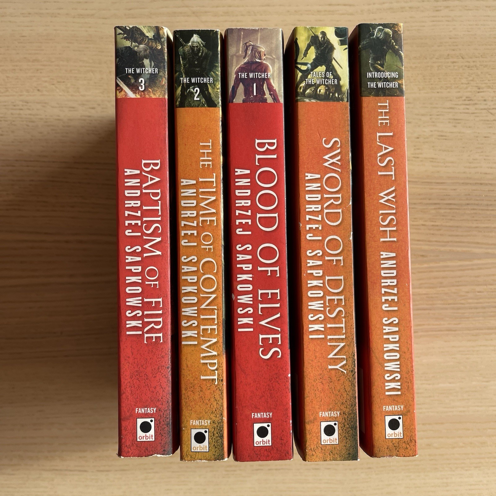 The Witcher- Last Wish, Sword of Destiny, Books #1-3, Andrzej Sapkowski 5 Books